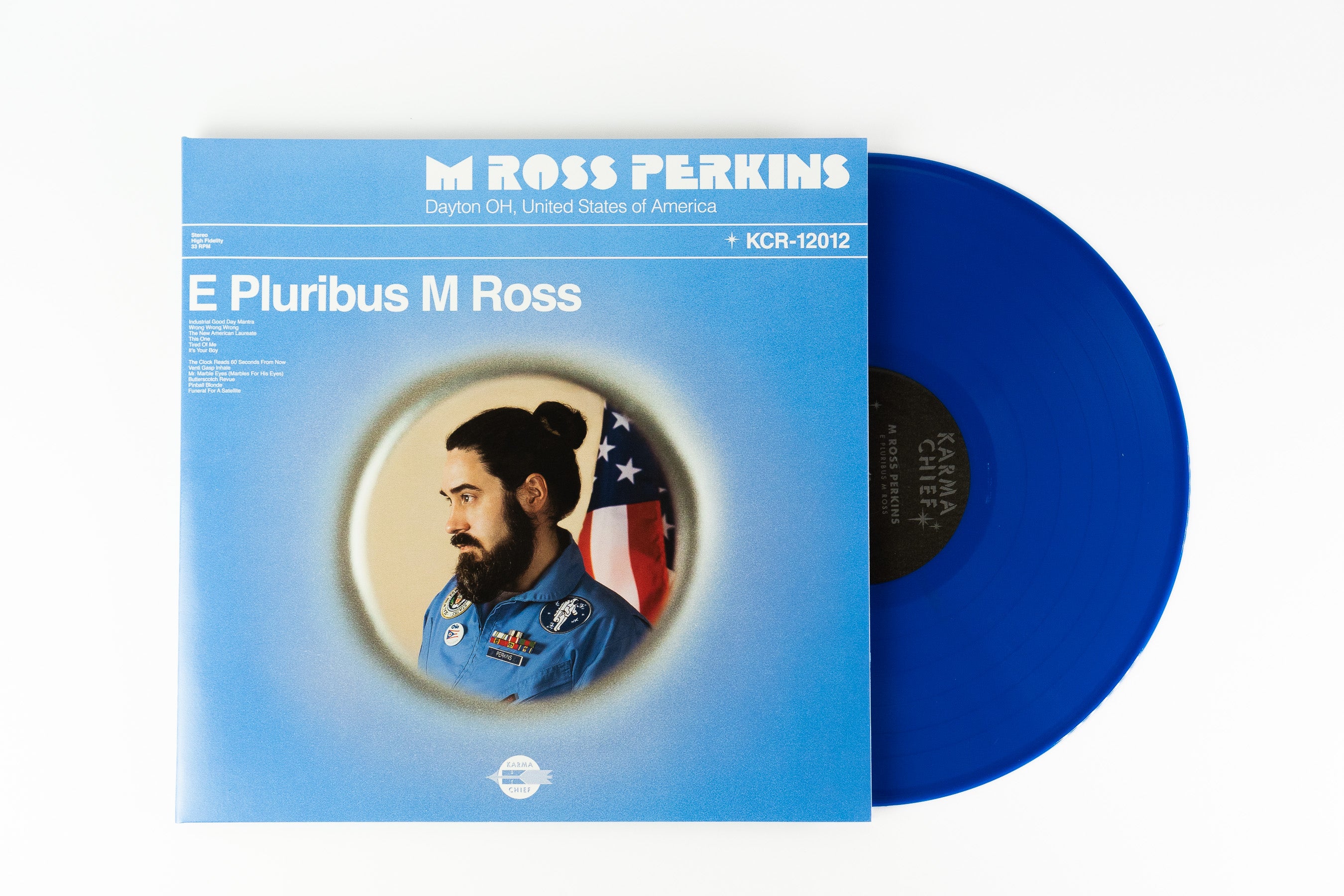 M Ross Perkins E Pluribus M Ross vinyle LP bleu