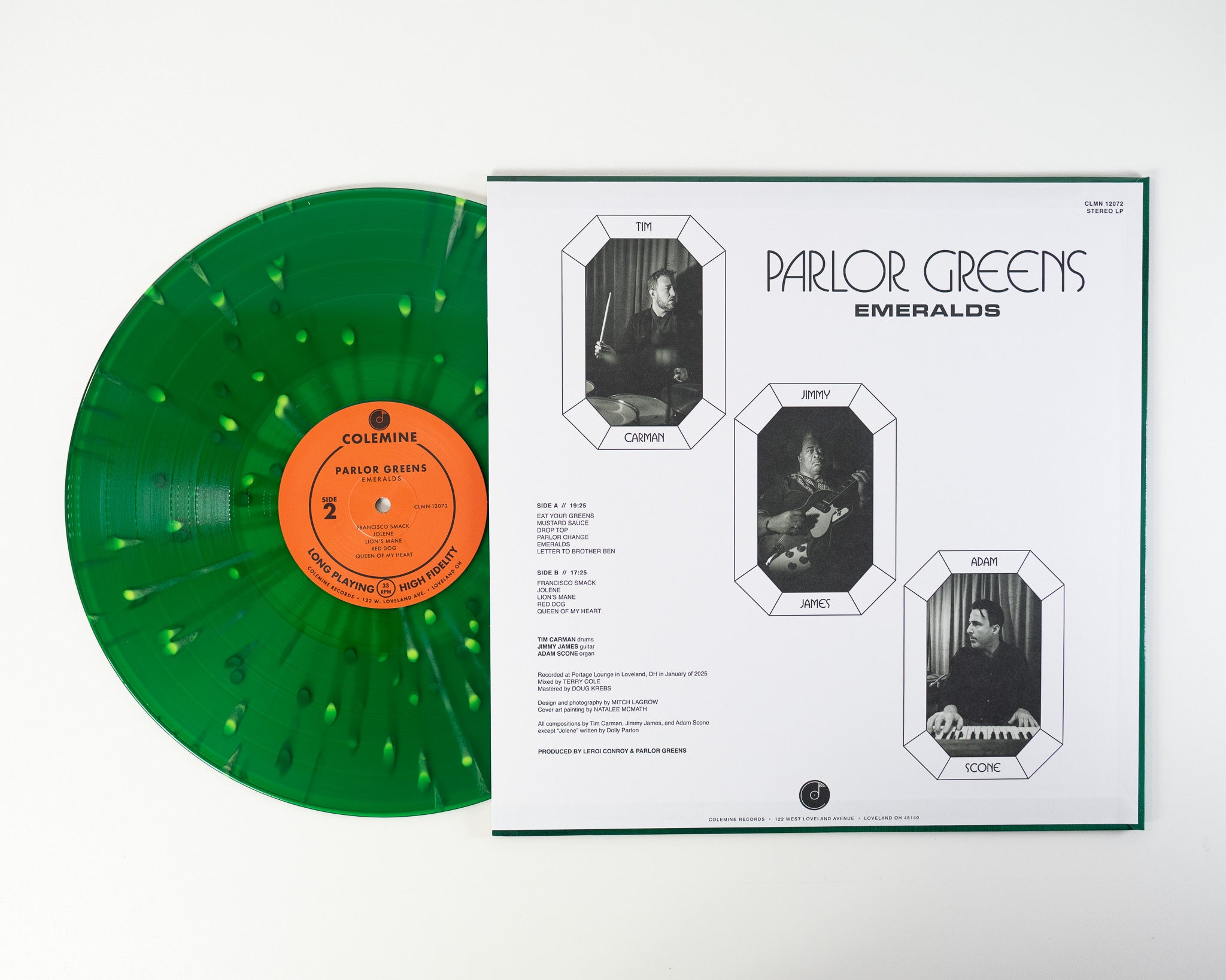 Colemine Parlor Greens Emeralds vinyle LP vert funk