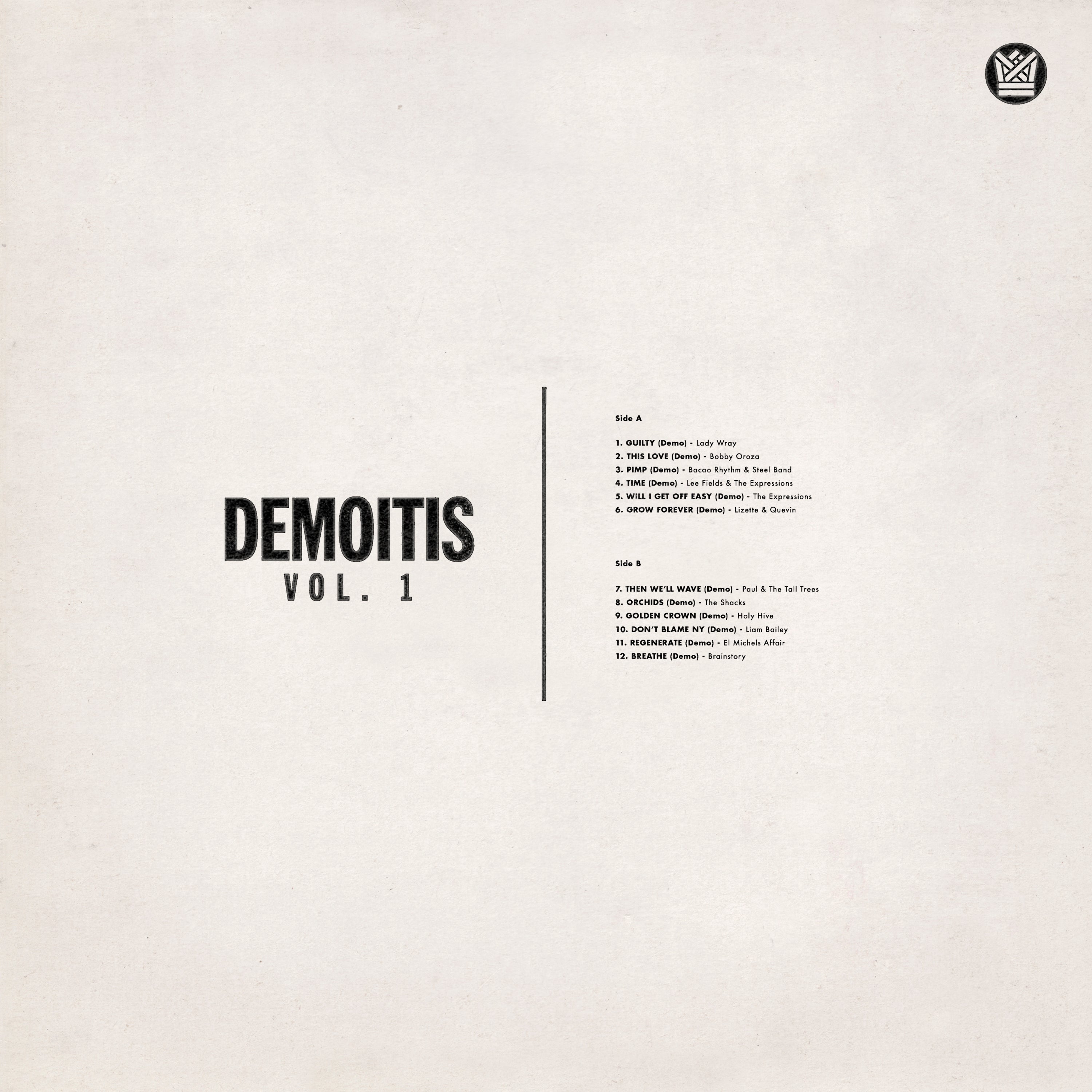 Big Crown Demoitis Vol. 1 vinyle LP compilation soul