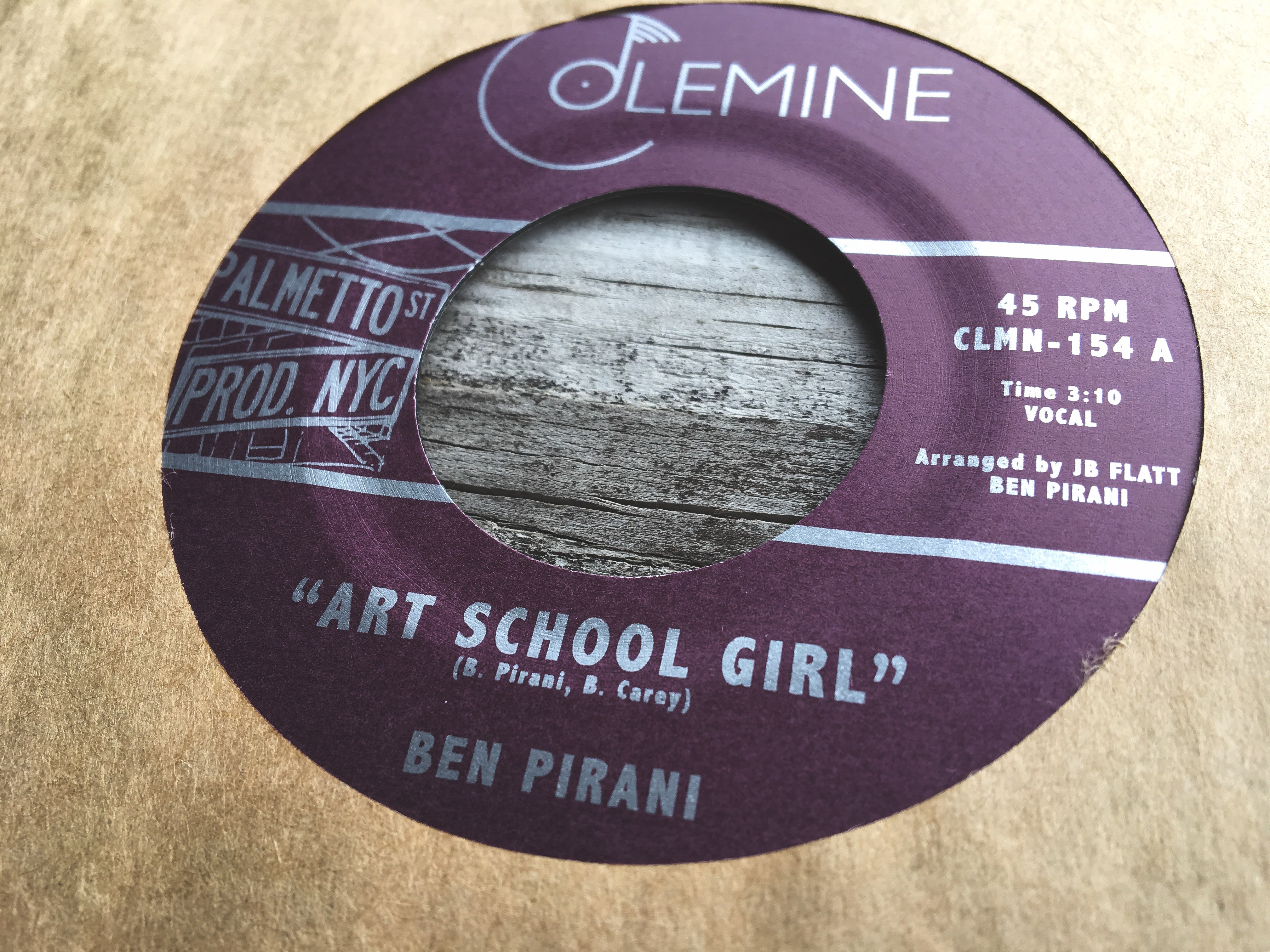 Colemine Ben Pirani Art School Girl 45 tours violet 7 pouces