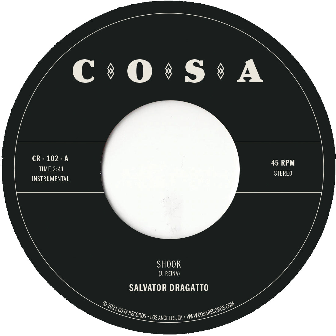 Salvator Dragatto N°1 45T vinyle blanc instrumental