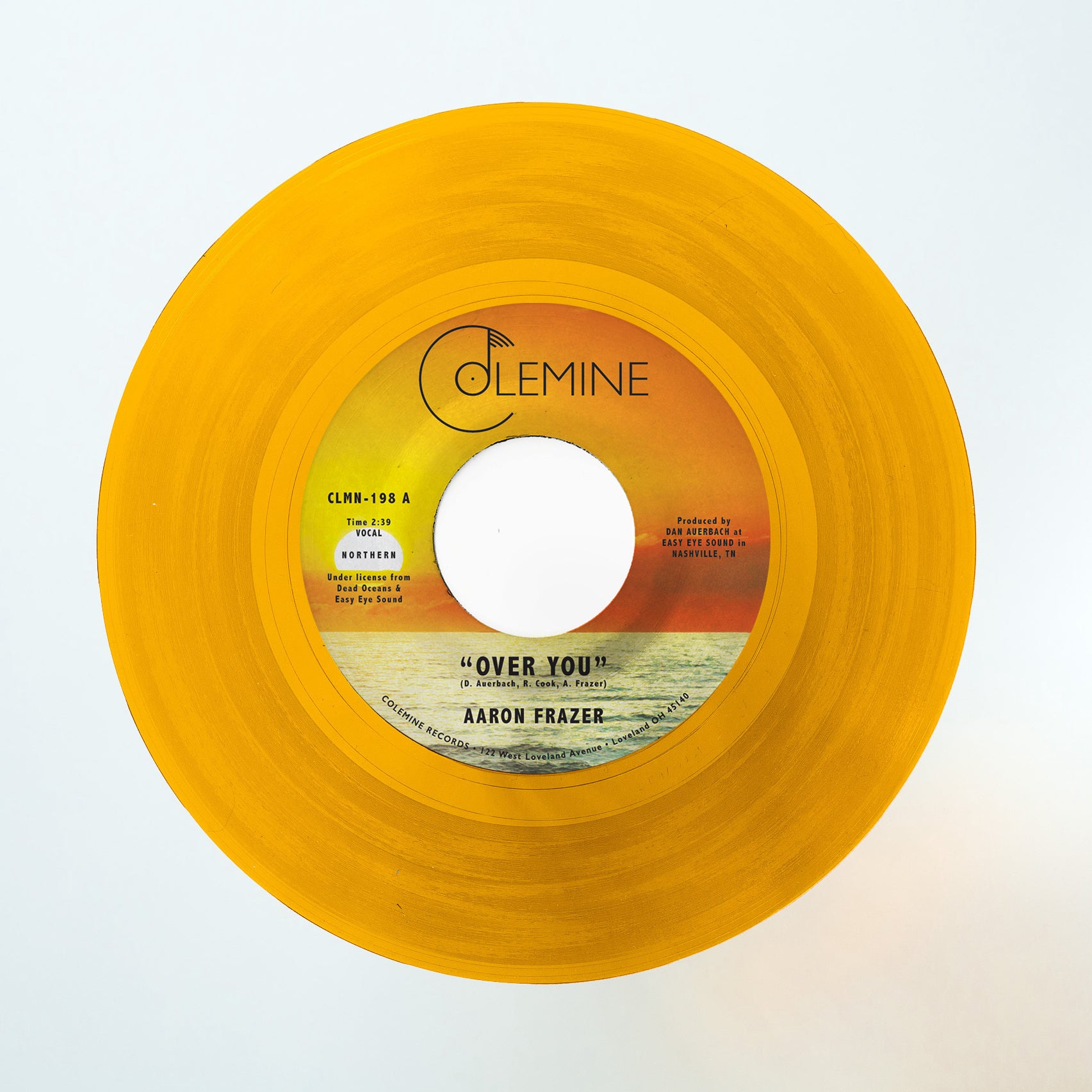 Colemine Aaron Frazer Over You 45 tours vinyle or translucide