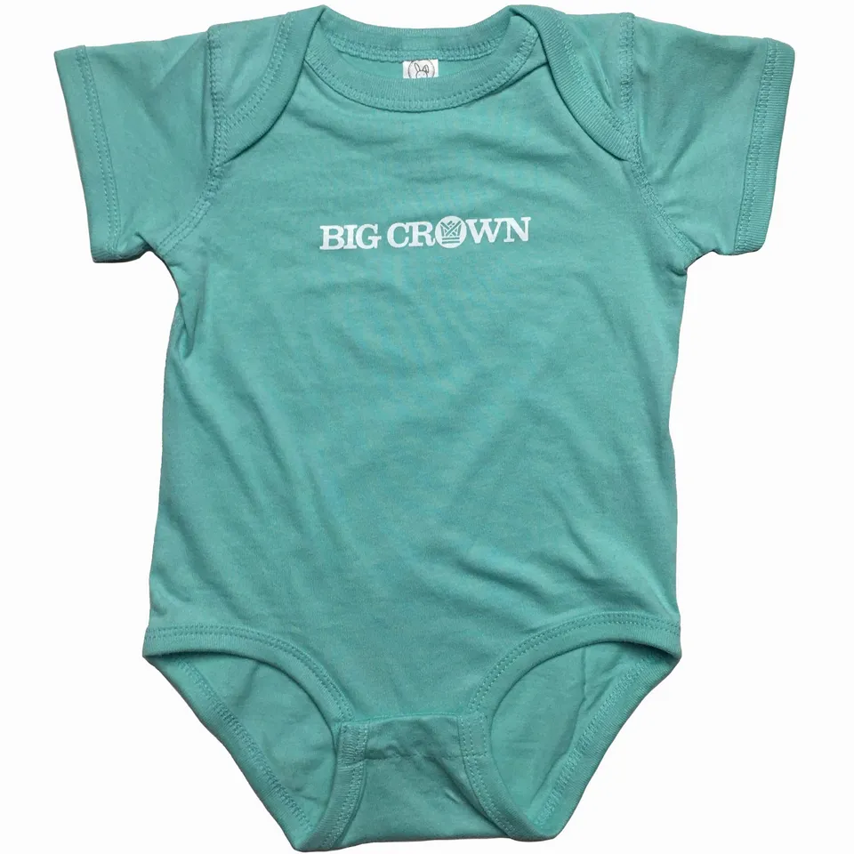 Big Crown Logo Body bébé bleu encre blanche