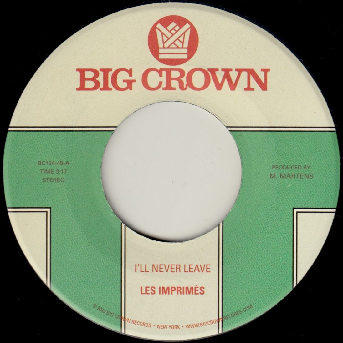 Les Imprimés I'll Never Leave 45t vinyle single soul