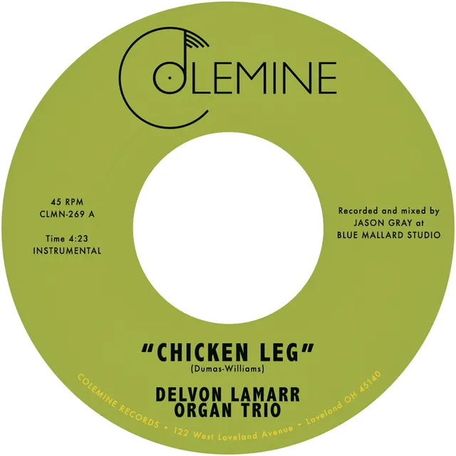 Delvon Lamarr Organ Trio Chicken Leg vinyle 7 pouces jaune