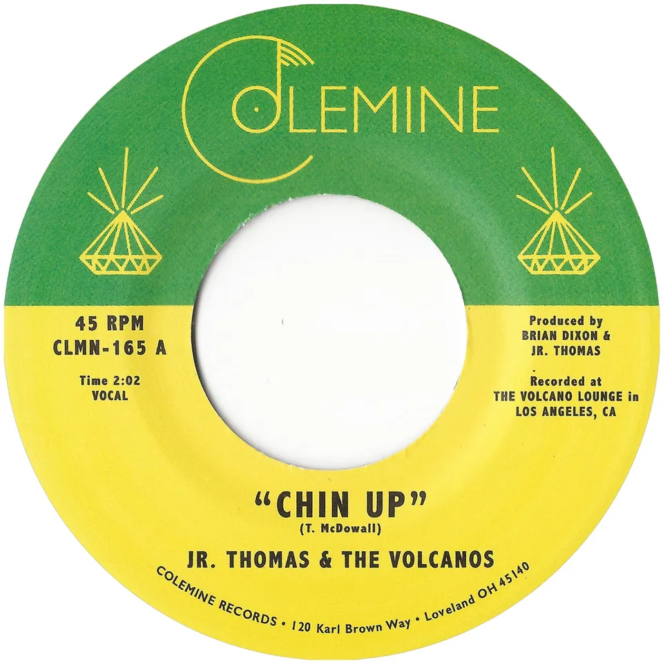 Jr. Thomas & The Volcanos Chin Up vinyle 7" jaune reggae