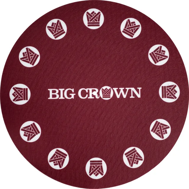 Big Crown Logo Slipmats feutrine platine bordeaux