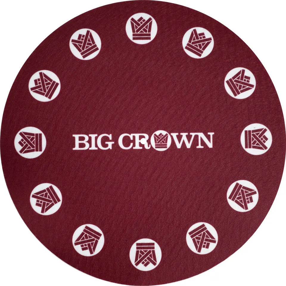 Big Crown Logo Slipmats feutrine platine bordeaux