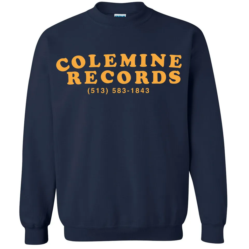 Colemine Phone Number Sweatshirt bleu marine coton