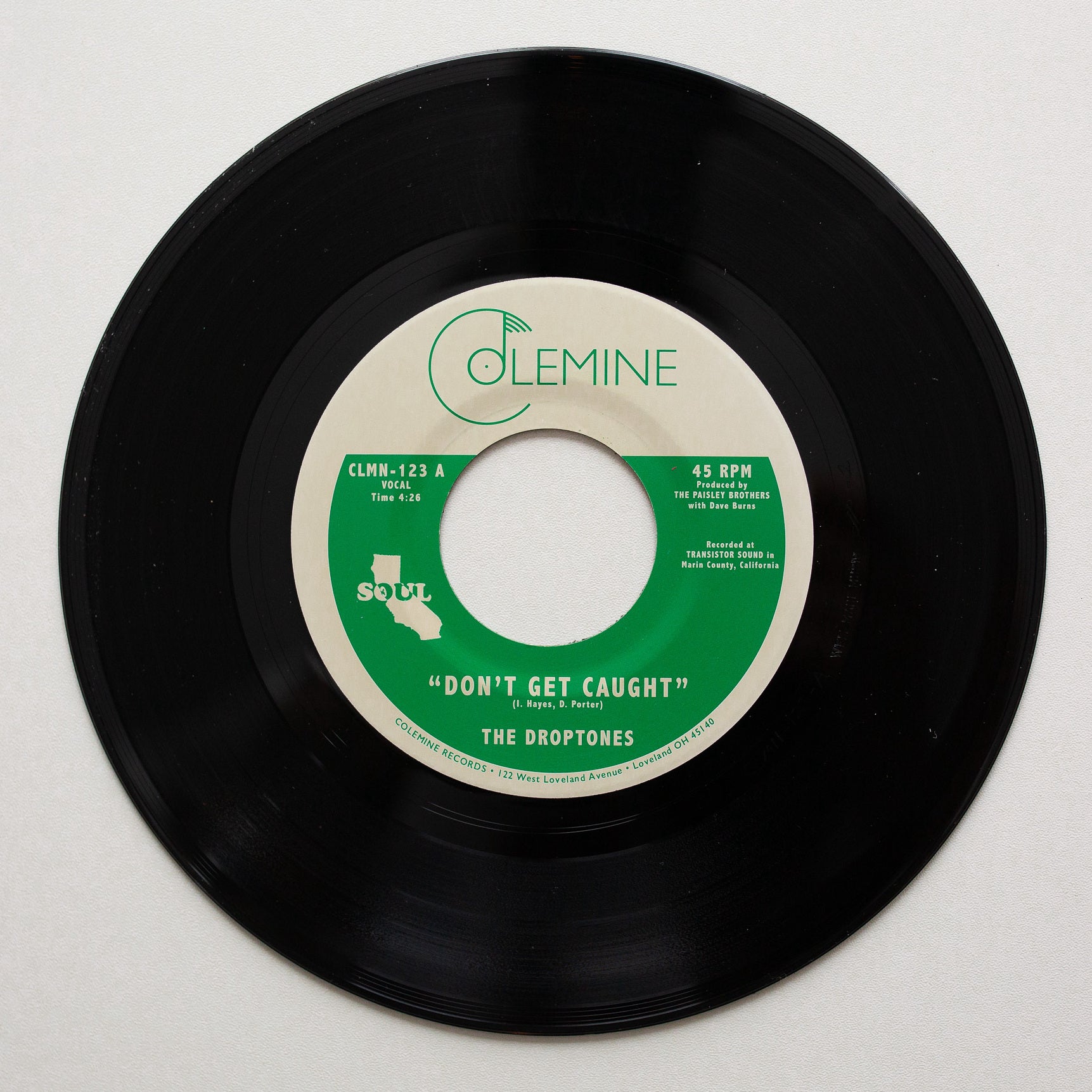 The Droptones Don't Get Caught 45 tours vinyle vert