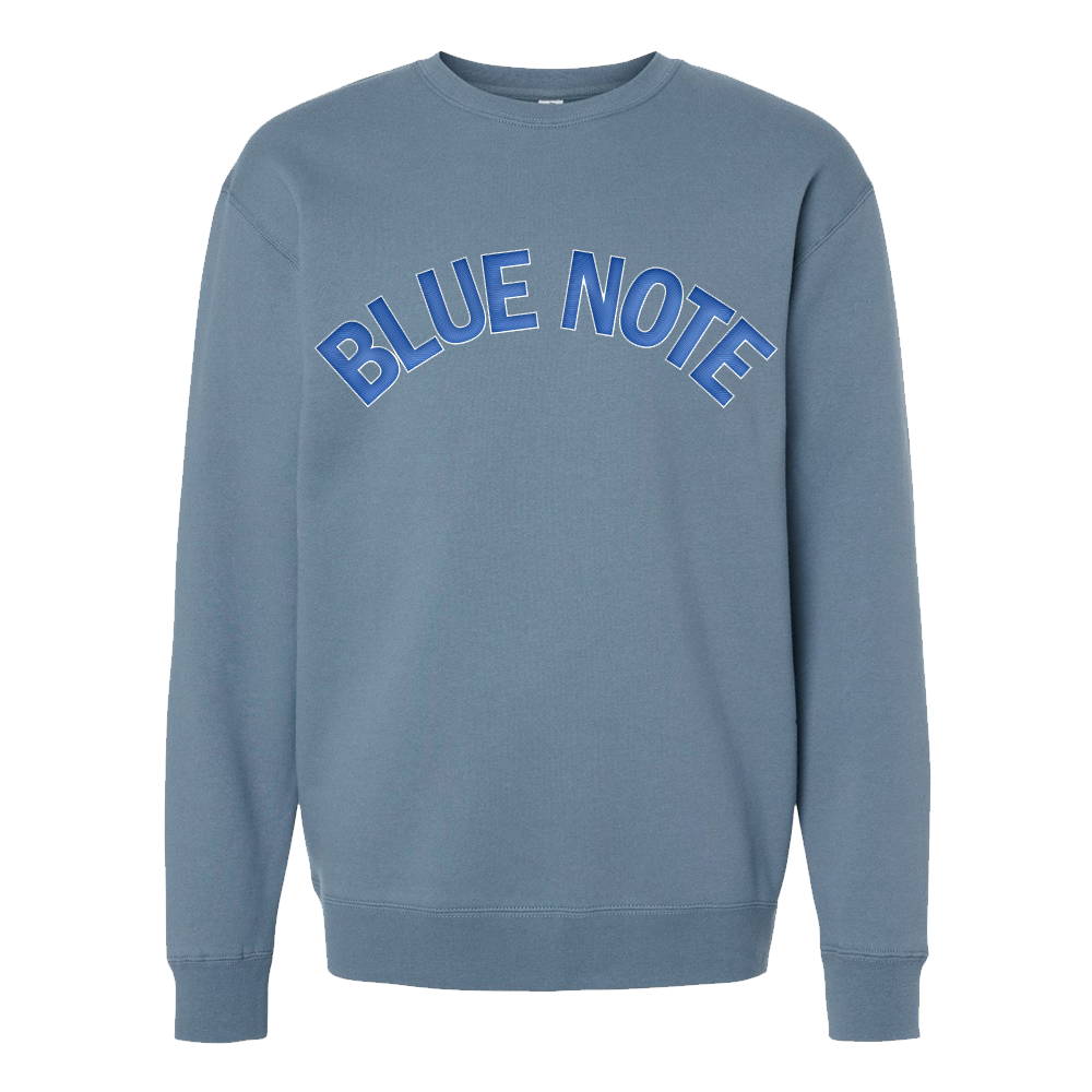 Blue Note Applique Crewneck sweat Bone coton
