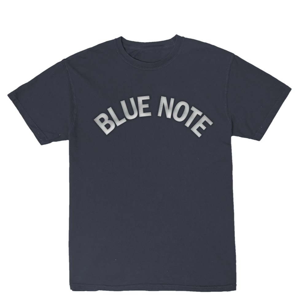 Blue Note Applique T-shirt coton lettres Denim taille L