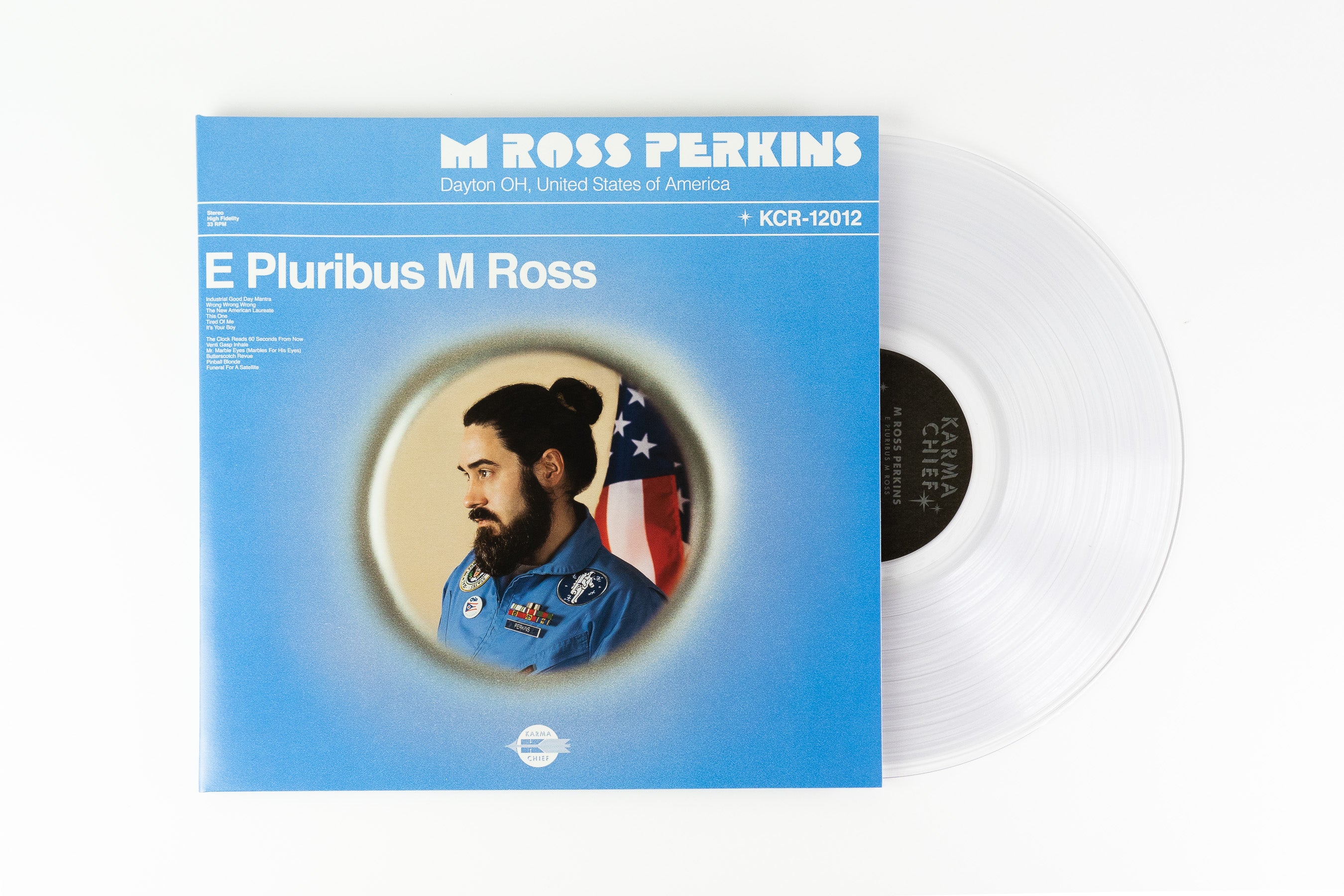 M Ross Perkins E Pluribus M Ross vinyle LP bleu