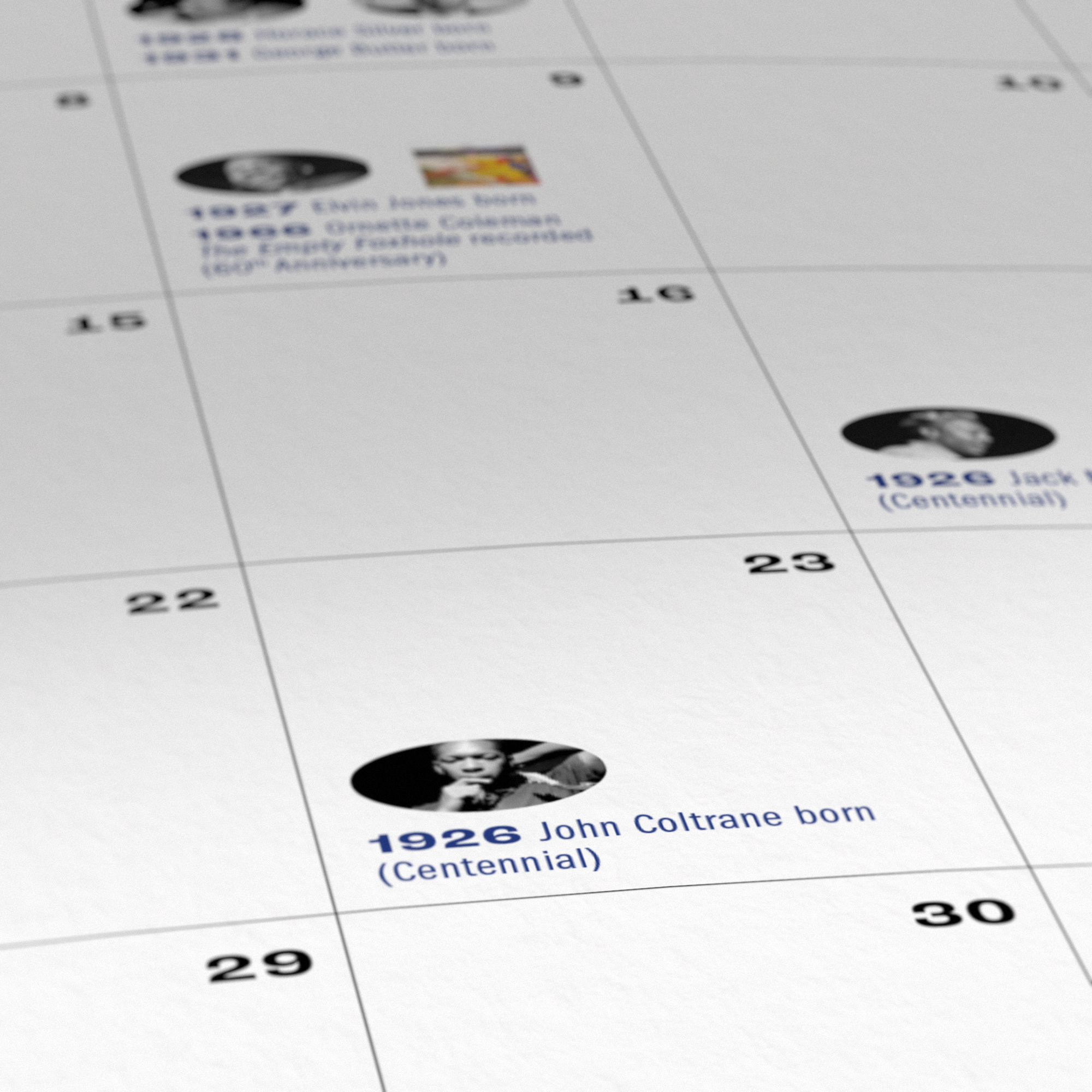 Blue Note Merch Calendrier 2026 mural pochettes jazz