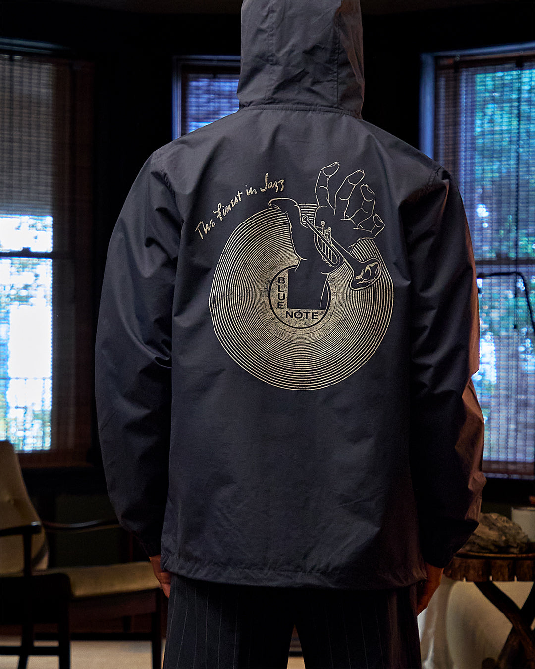 Blue Note Catalog Anorak coupe-vent nylon bleu taille L