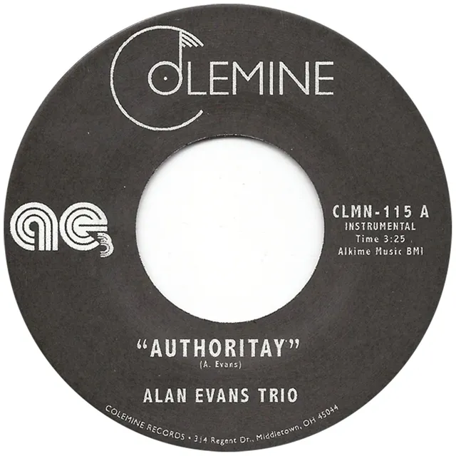 Colemine Alan Evans Trio Authoritay 45T vinyle noir orgue