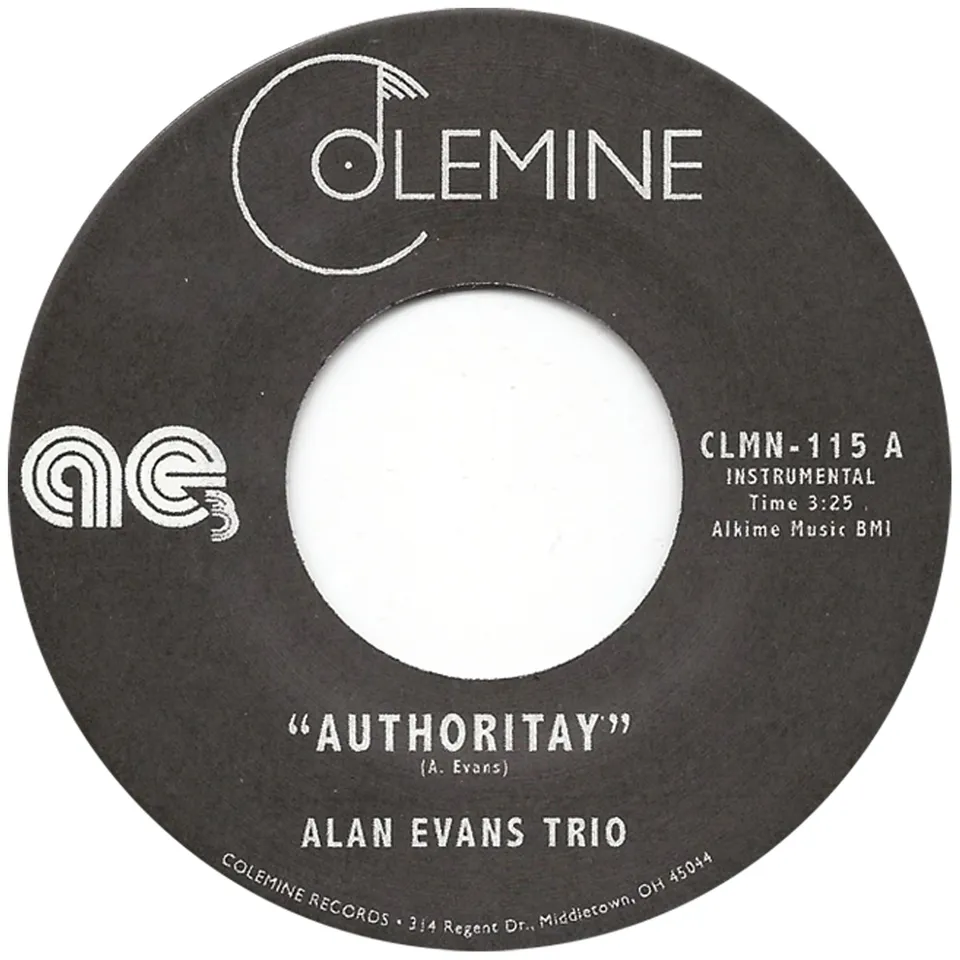 Colemine Alan Evans Trio Authoritay 45T vinyle noir orgue