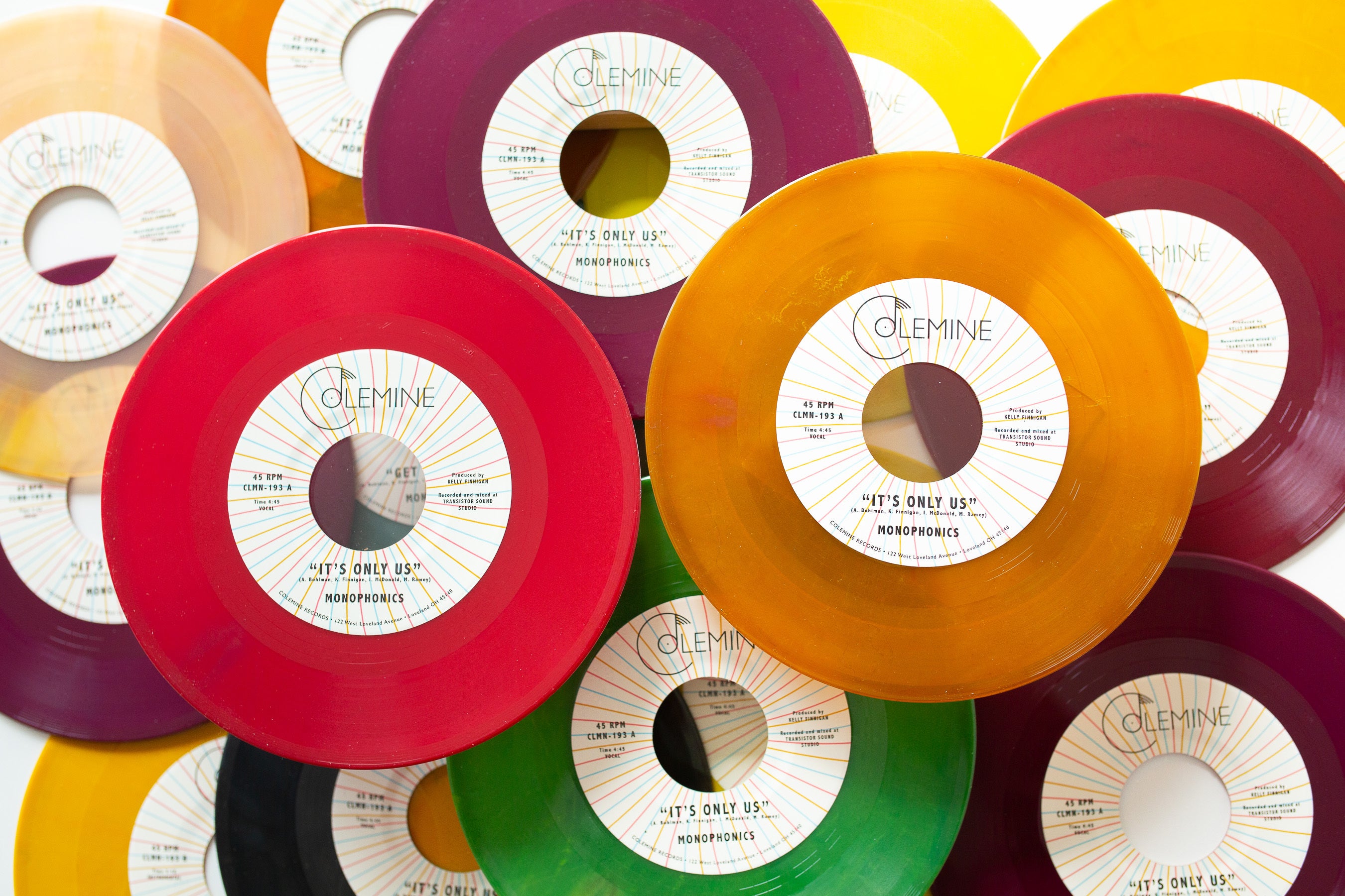 Colemine Monophonics It's Only Us single 7 pouces couleur