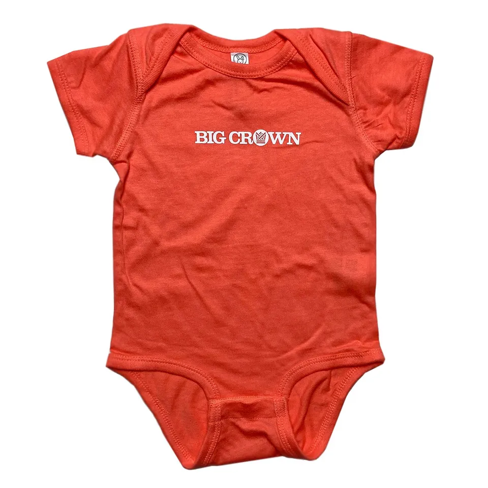 Big Crown Logo body bébé papaya onesie coton