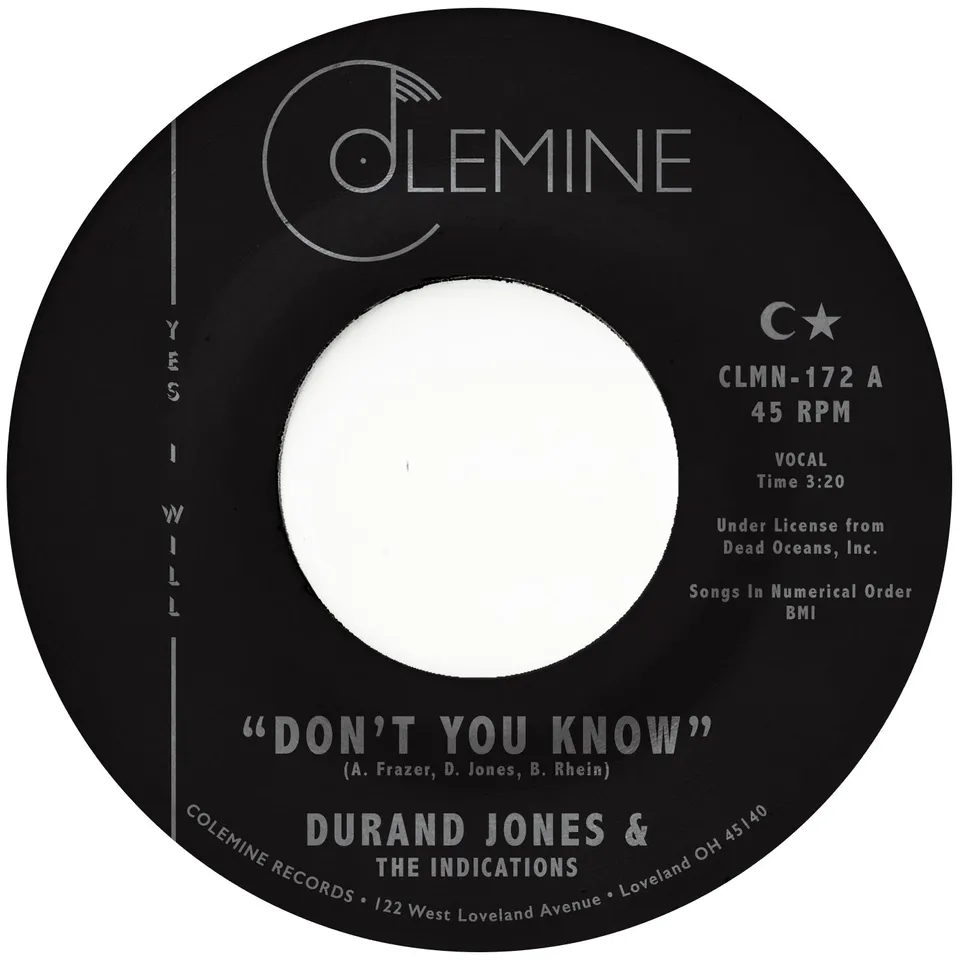 Durand Jones Don't You Know 45 tours vinyle bleu soul
