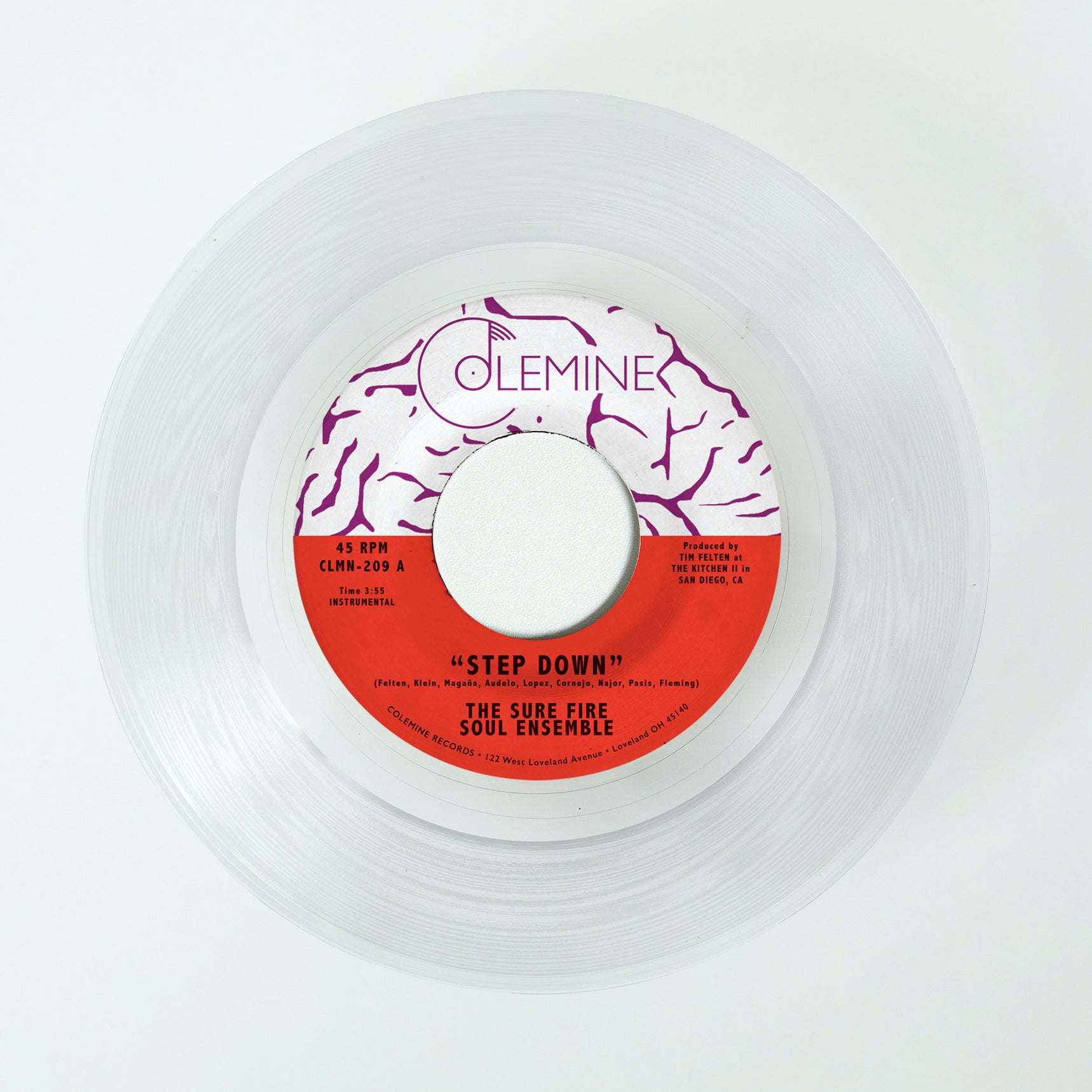 Colemine Sure Fire Soul Ensemble Step Down 45 tours clear