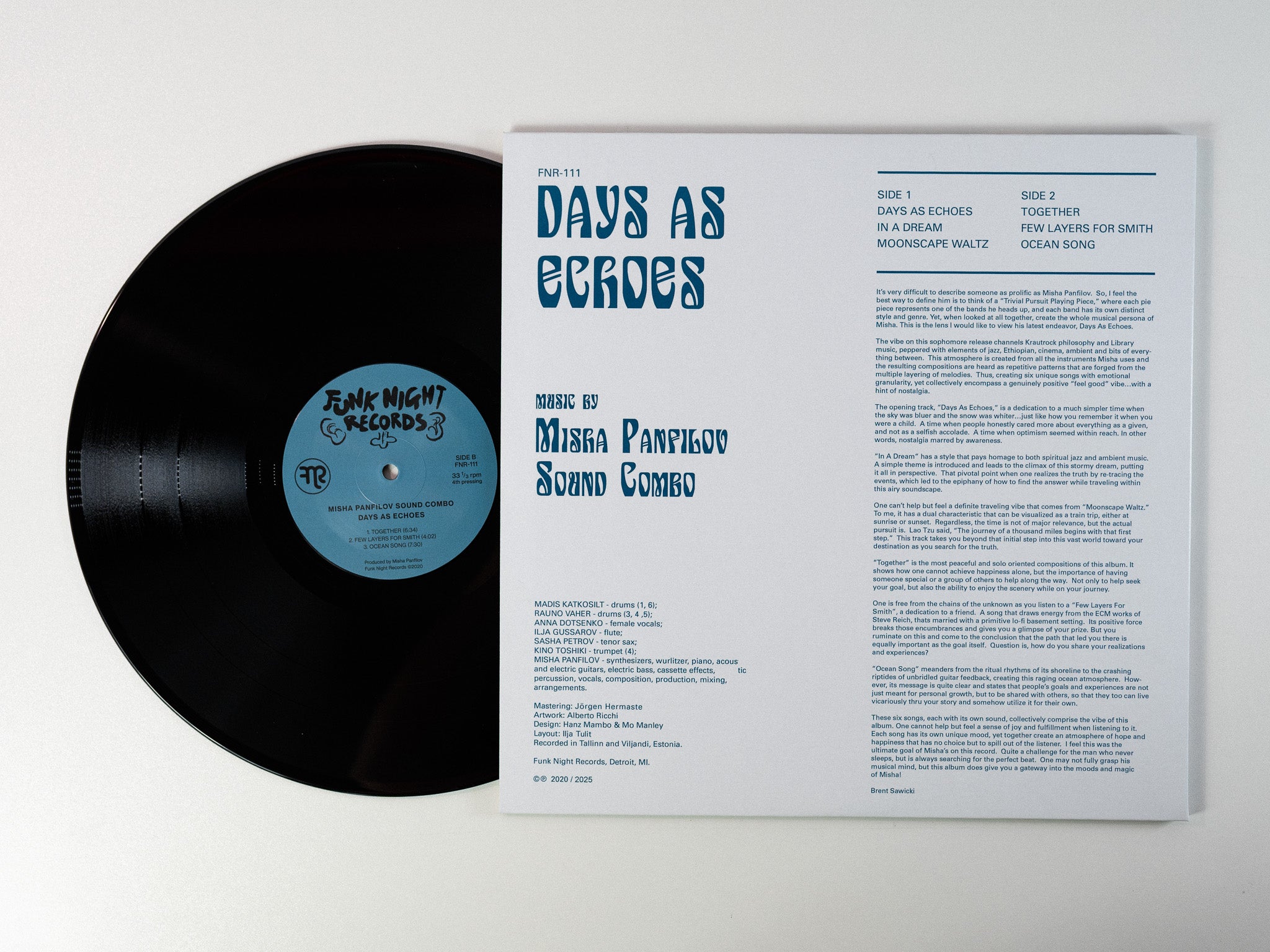 Misha Panfilov Days As Echoes vinyle LP noir jazz