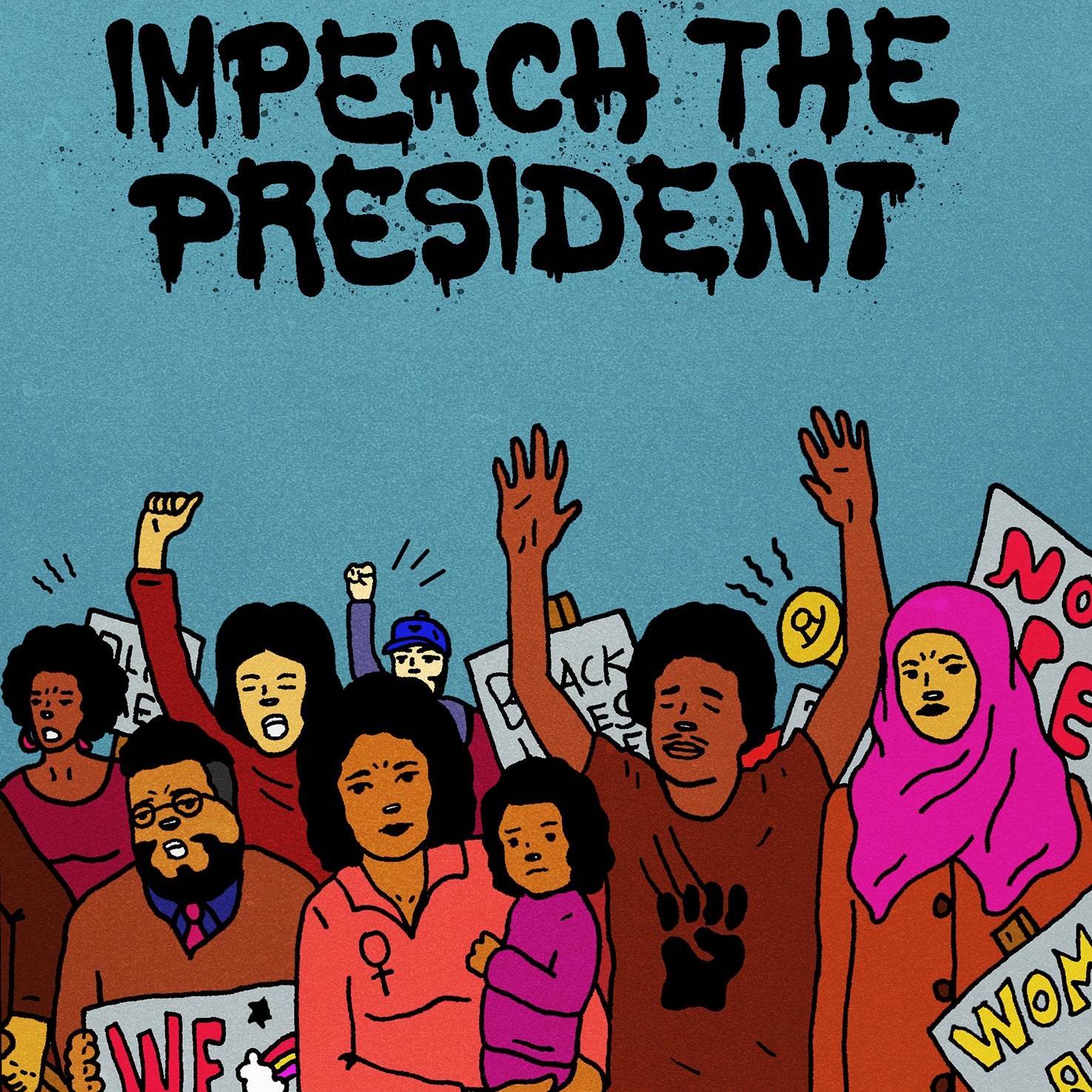 Sure Fire Soul Ensemble Impeach President 45 tours vinyle bleu