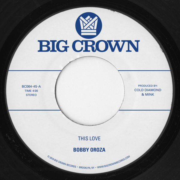 Bobby Oroza This Love 45 tours vinyle sweet soul