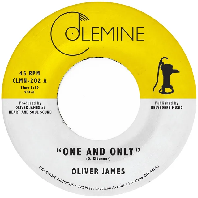 Oliver James One and Only 45 tours vinyle jaune