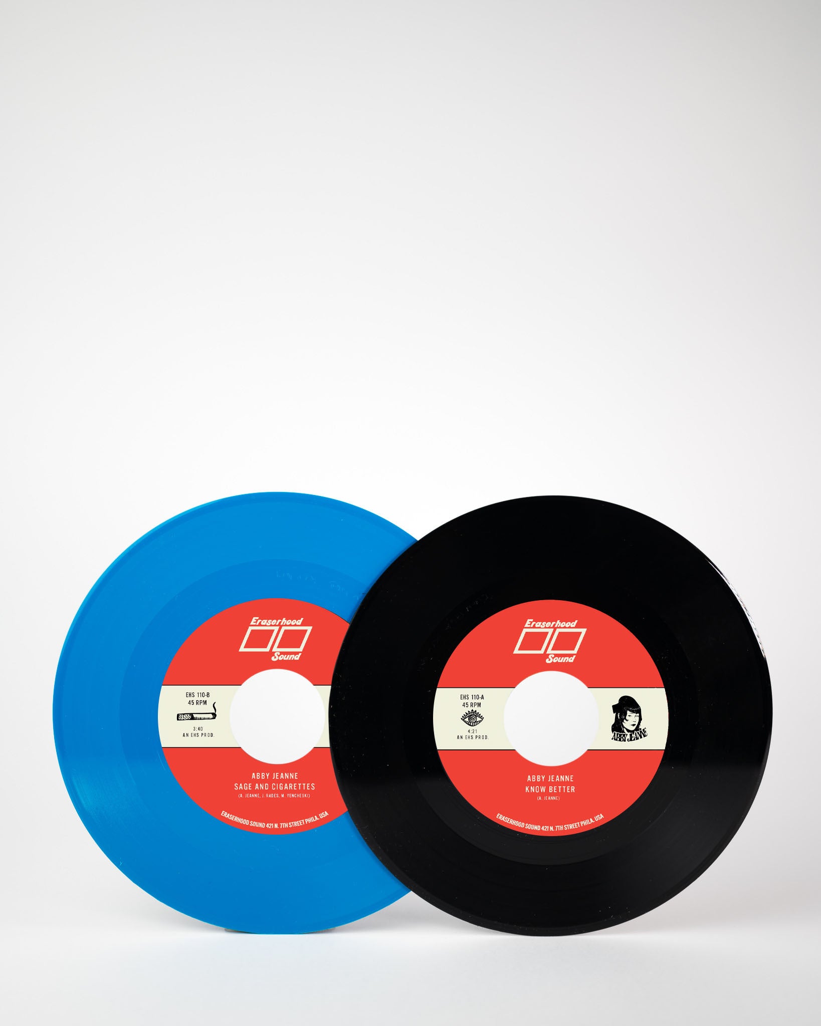 Abby Jeanne Know Better single 7 pouces vinyle bleu