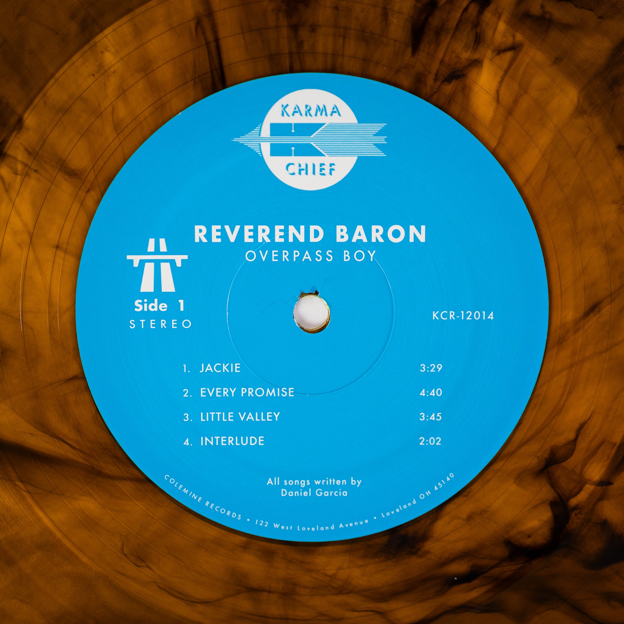Reverend Baron Overpass Boy LP vinyle clear 8 titres
