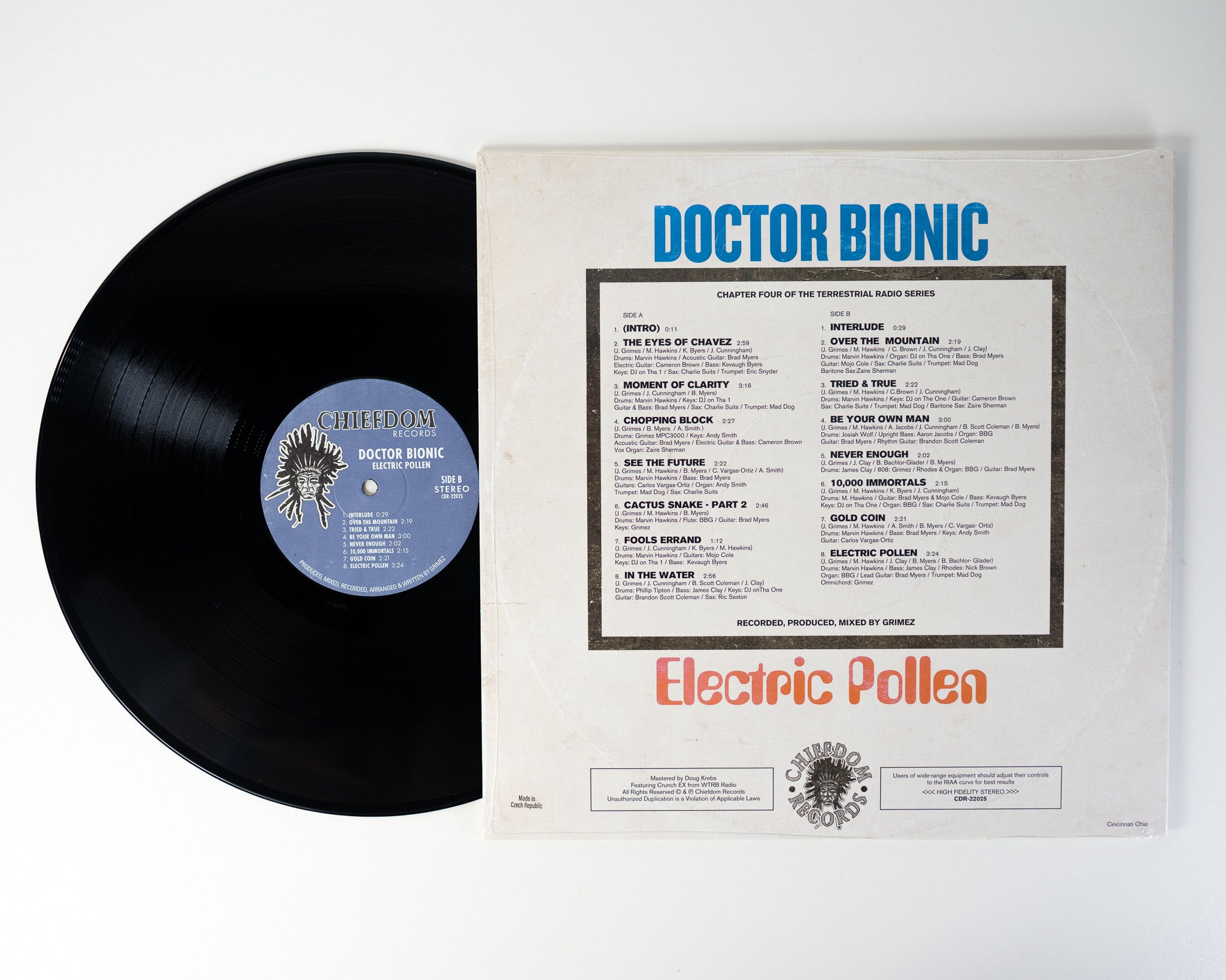 Doctor Bionic Electric Pollen LP vinyle bleu ciel groove