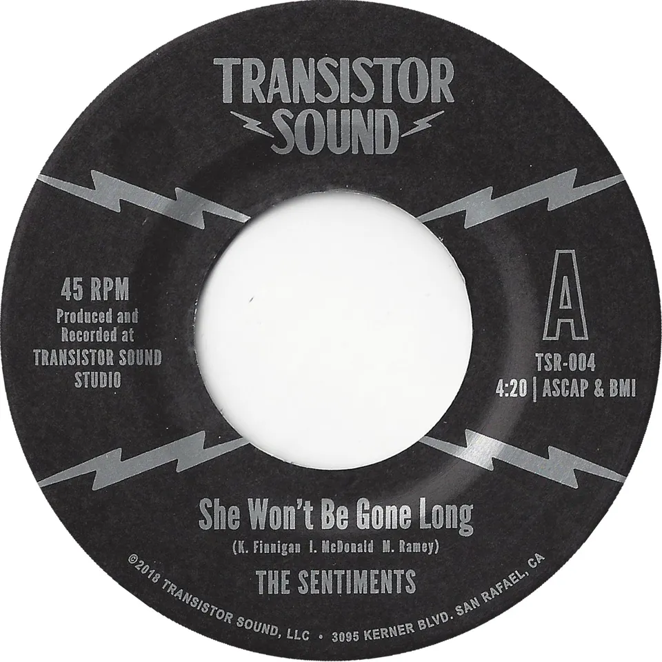 The Sentiments She Won't Be Gone Long vinyle 45
