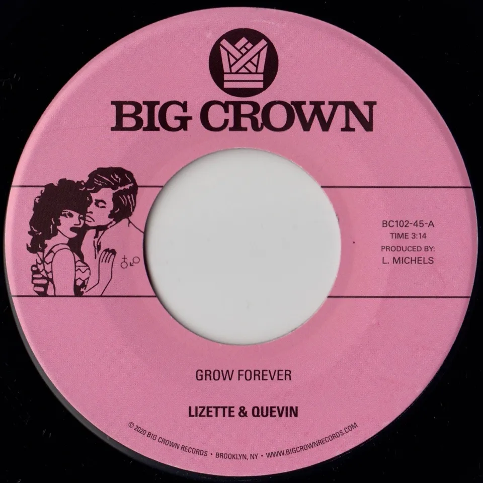 Lizette & Quevin Grow Forever 45 tours 7 pouces
