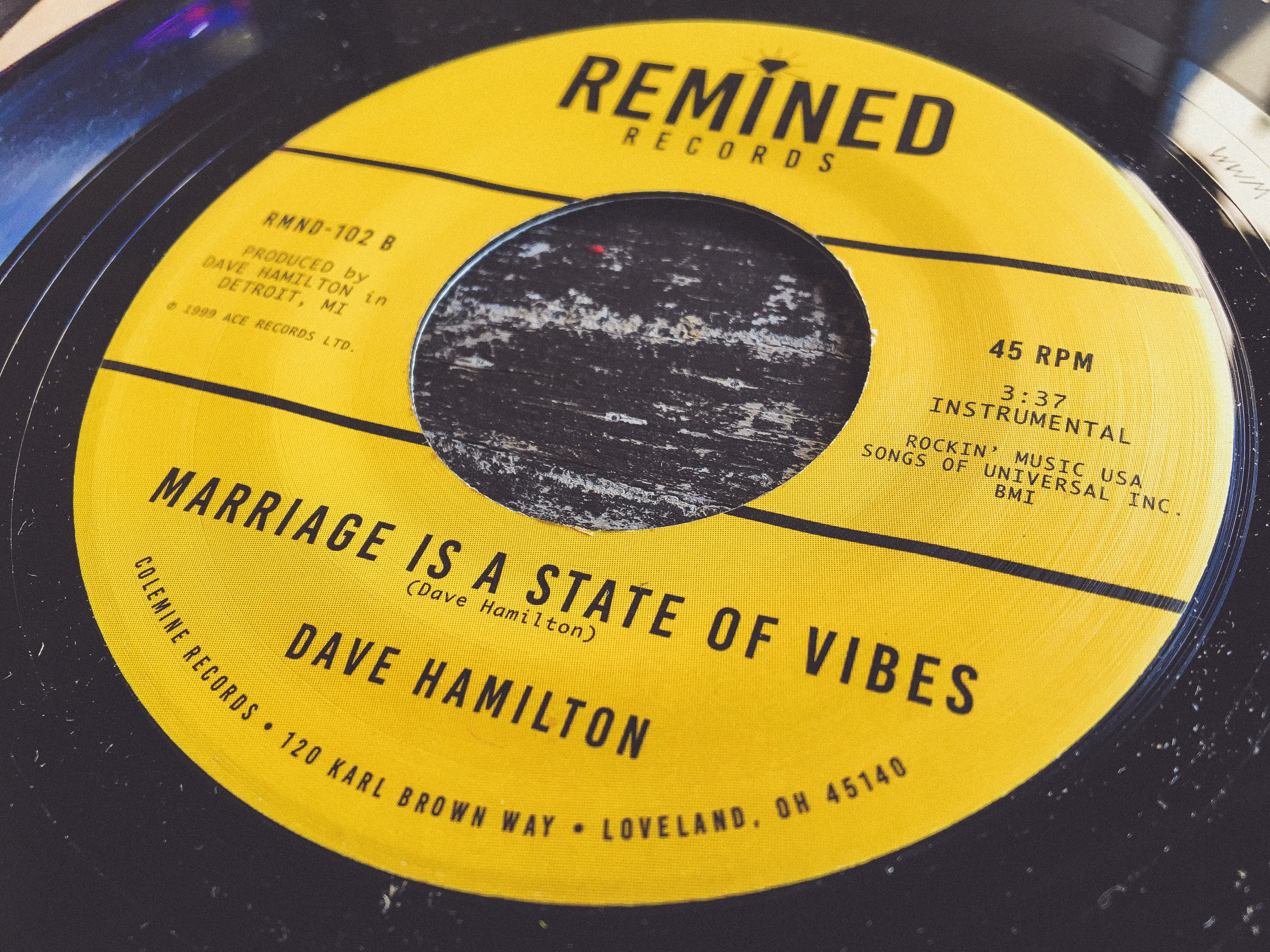 Remined O.C. Tolbert Marriage vinyle 45 tours soul Detroit