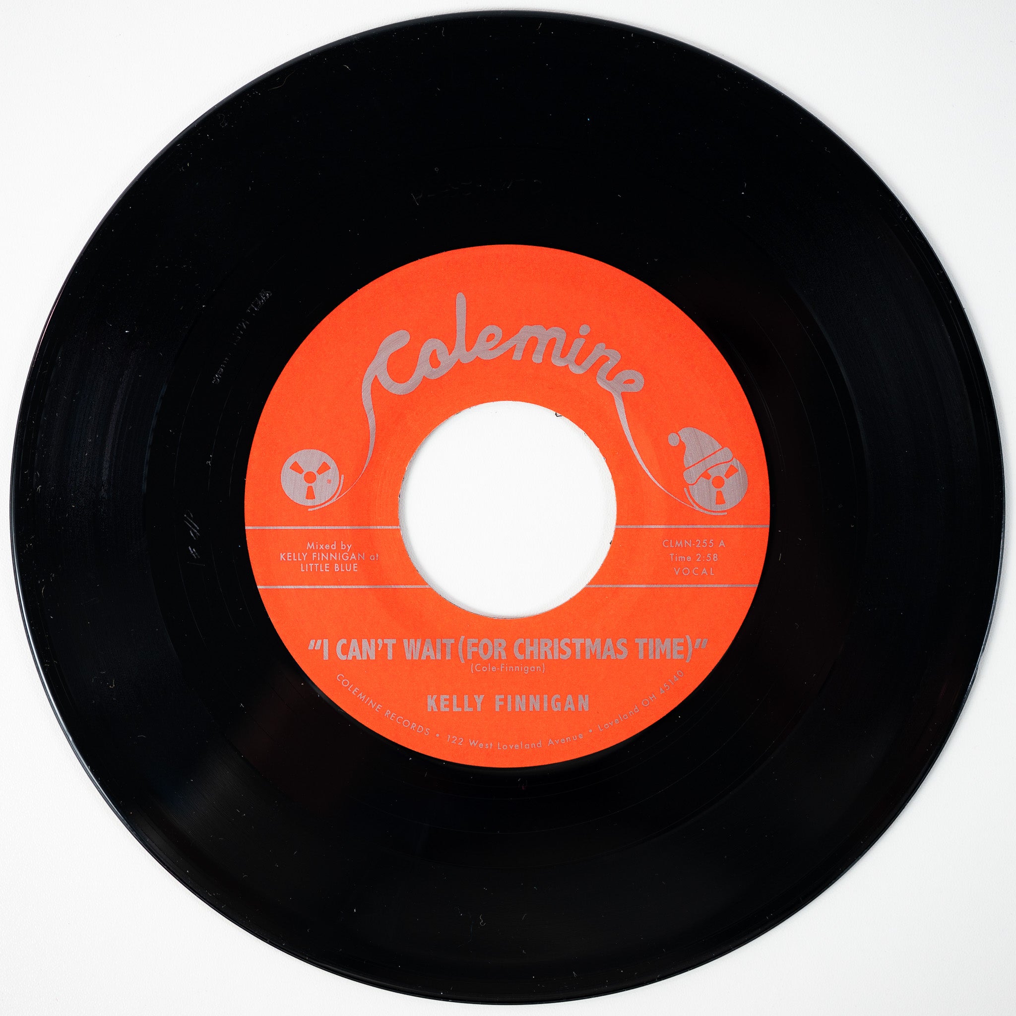 Kelly Finnigan I Can't Wait 45 tours vinyle blanc Noël