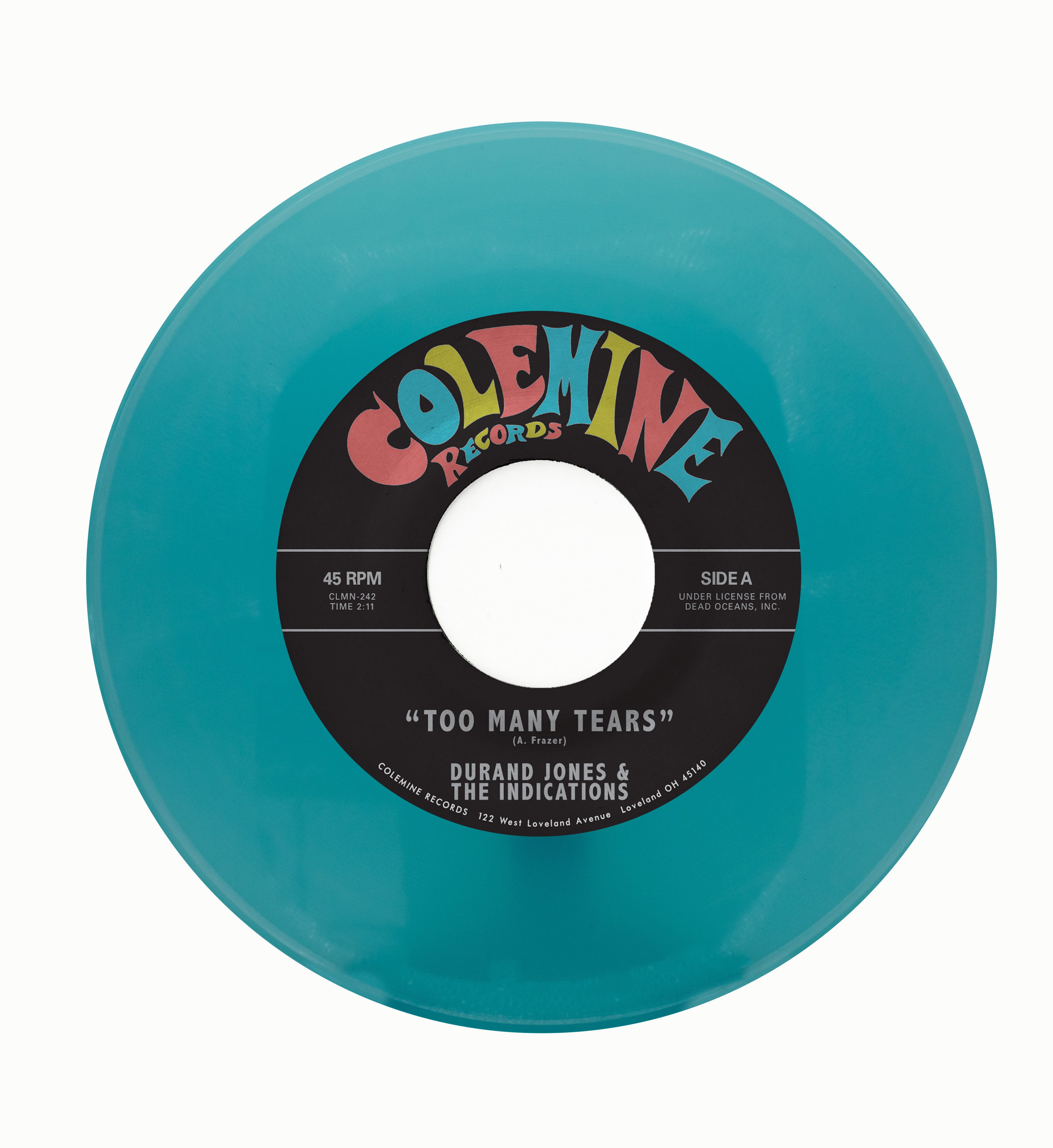Durand Jones & The Indications Too Many Tears 45 tours bleu