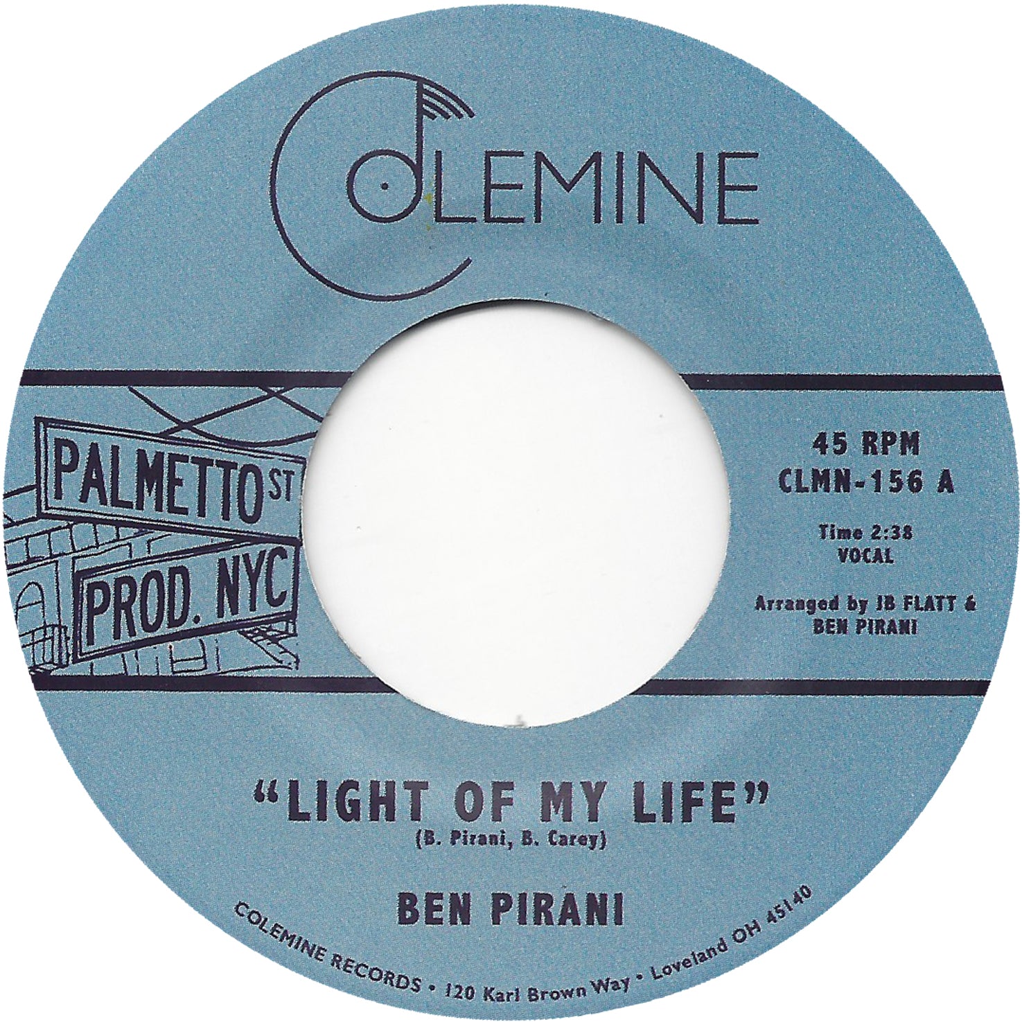Ben Pirani Light Of My Life 45 tours vinyle 7" noir soul