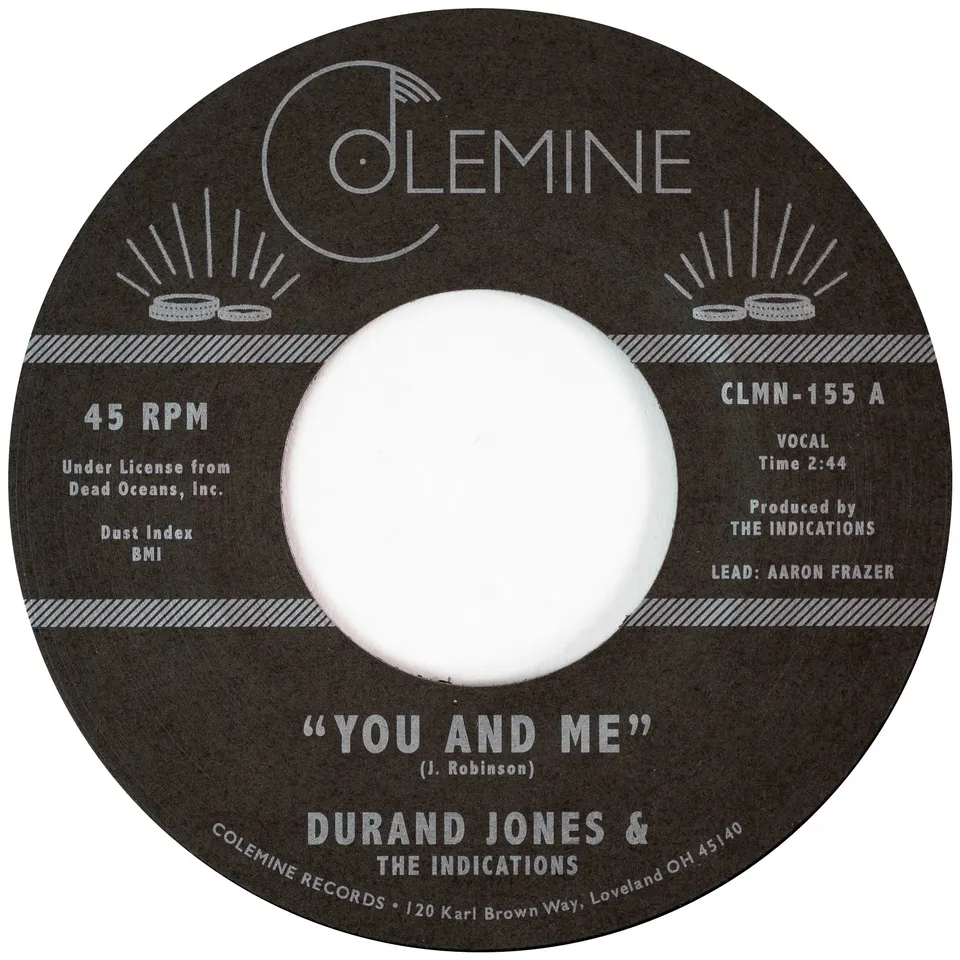 Durand Jones Indications You And Me 45 tours vinyle noir soul