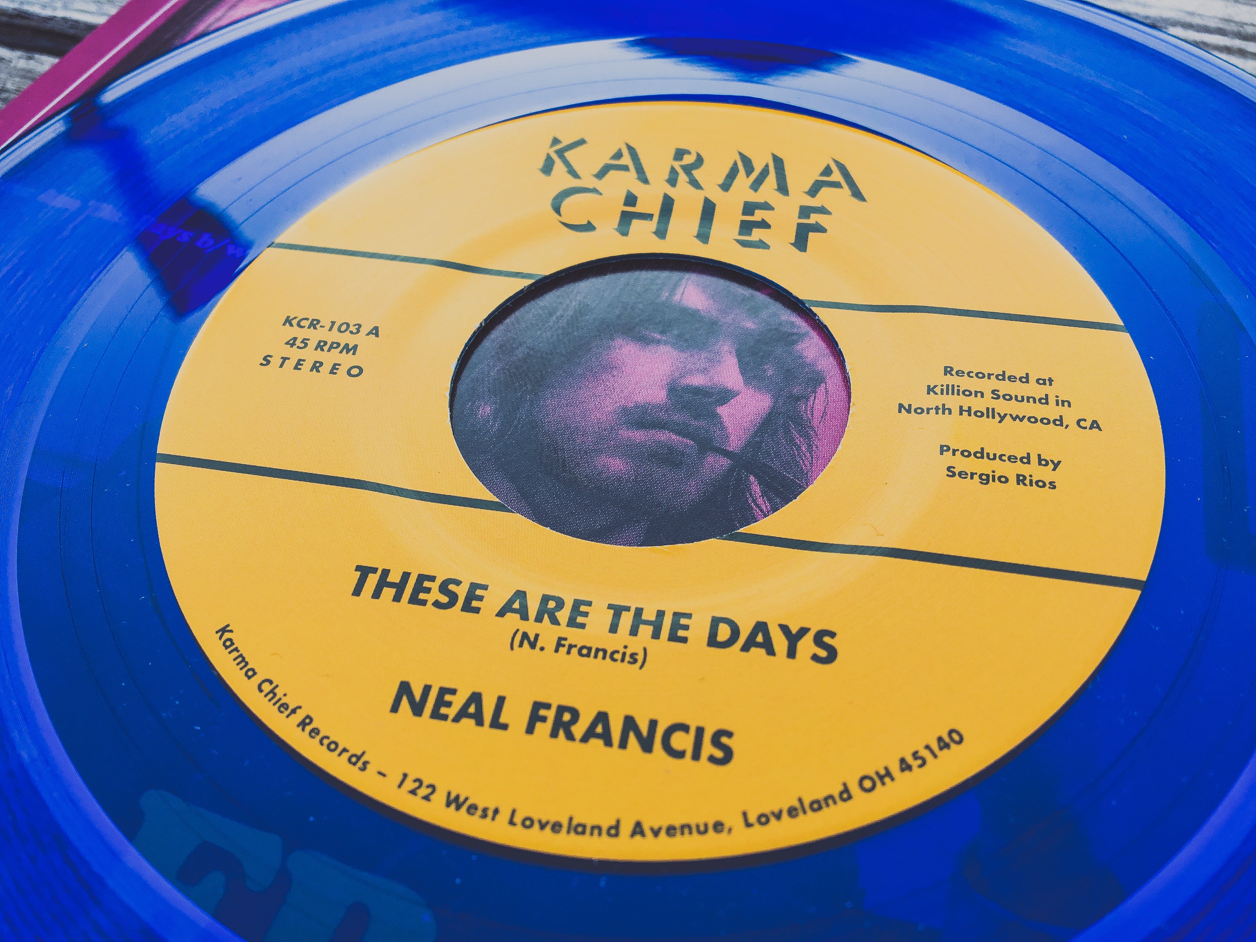 Neal Francis These Are The Days 45T single vinyle bleu