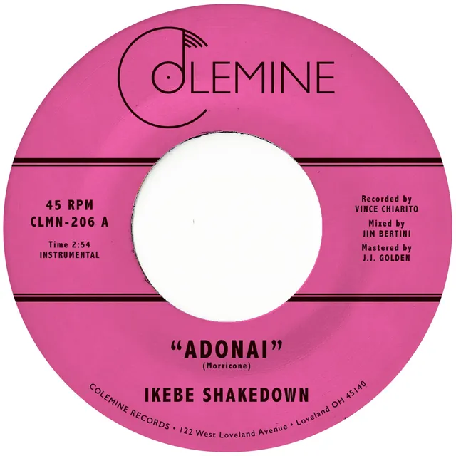 Ikebe Shakedown Adonai 45 tours vinyle bleu