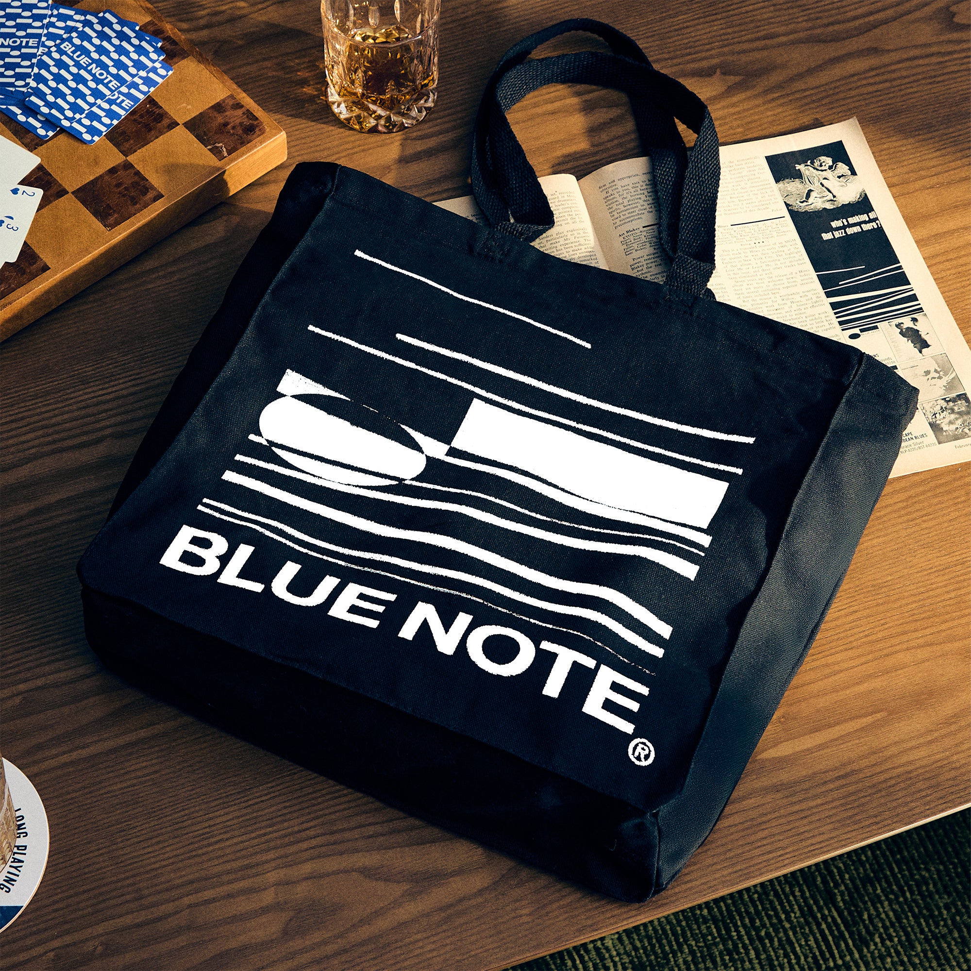 Blue Note Who's Making All That Jazz Tote Bag Coton Noir