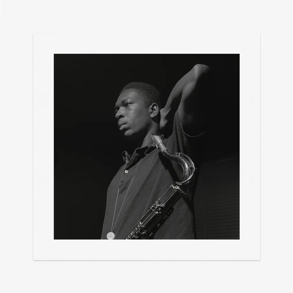John Coltrane Blue Train tirage 24"x24" cadre noir