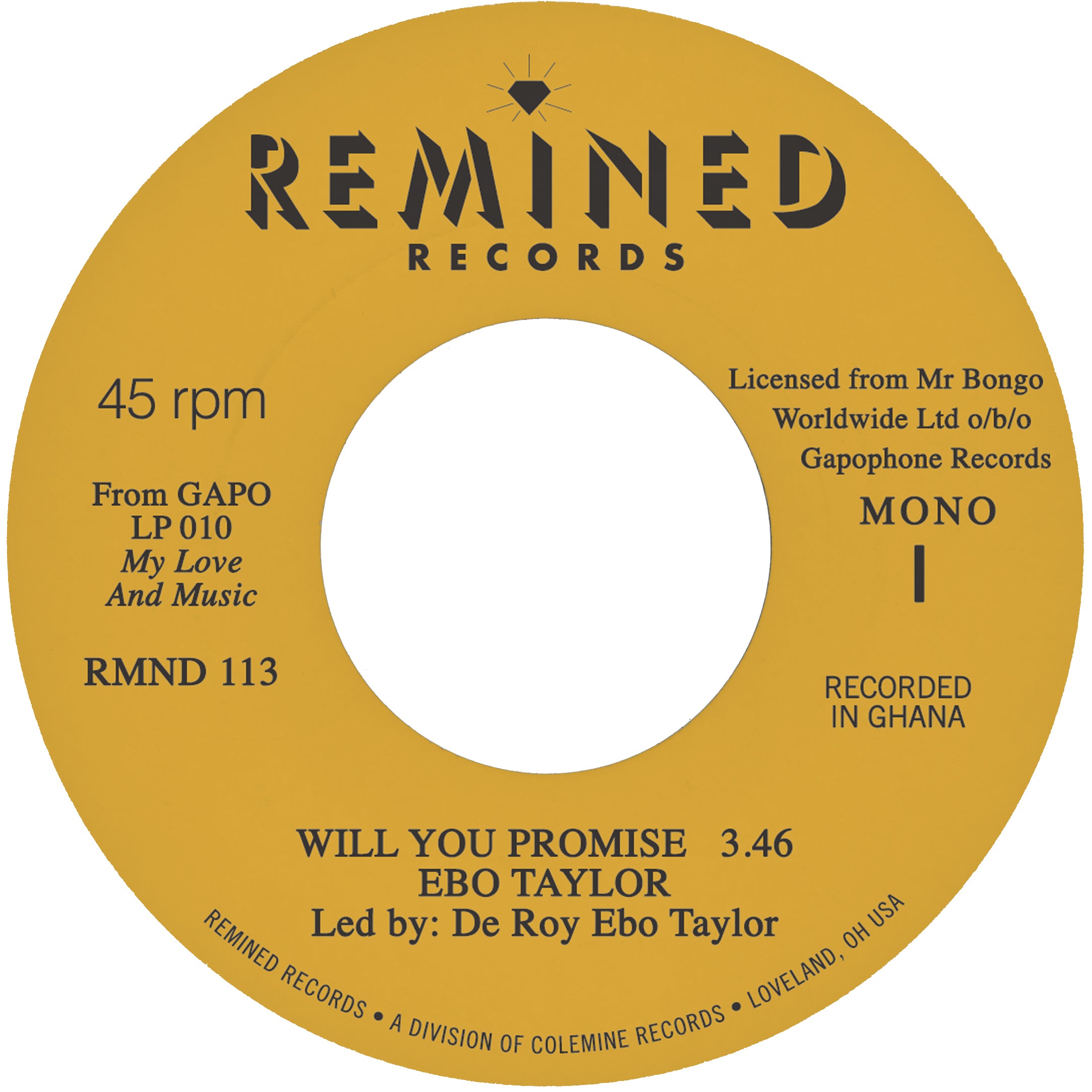 Ebo Taylor Will You Promise vinyle 45 tours soul