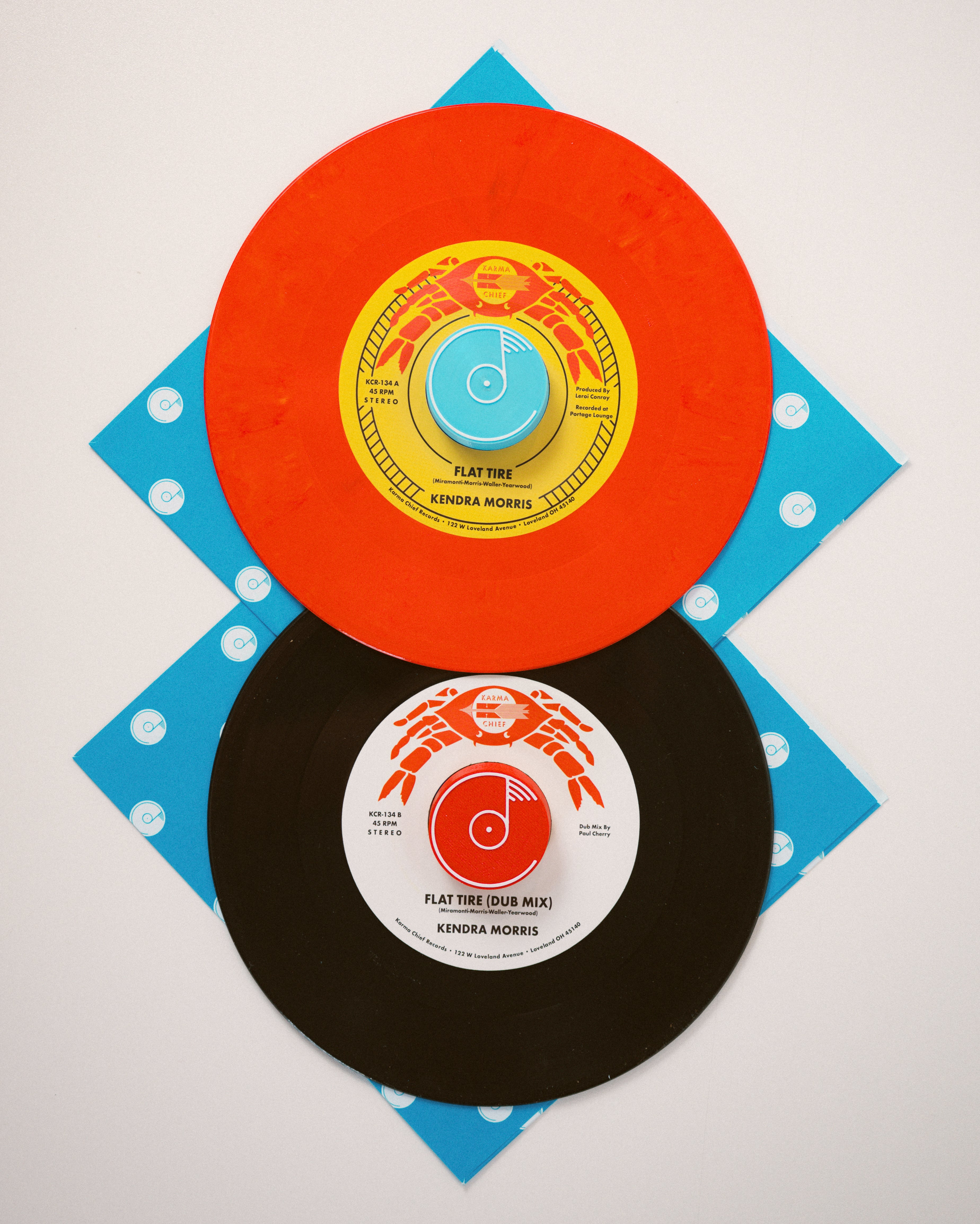 Karma Chief Kendra Morris Flat Tire vinyle 45 tours orange