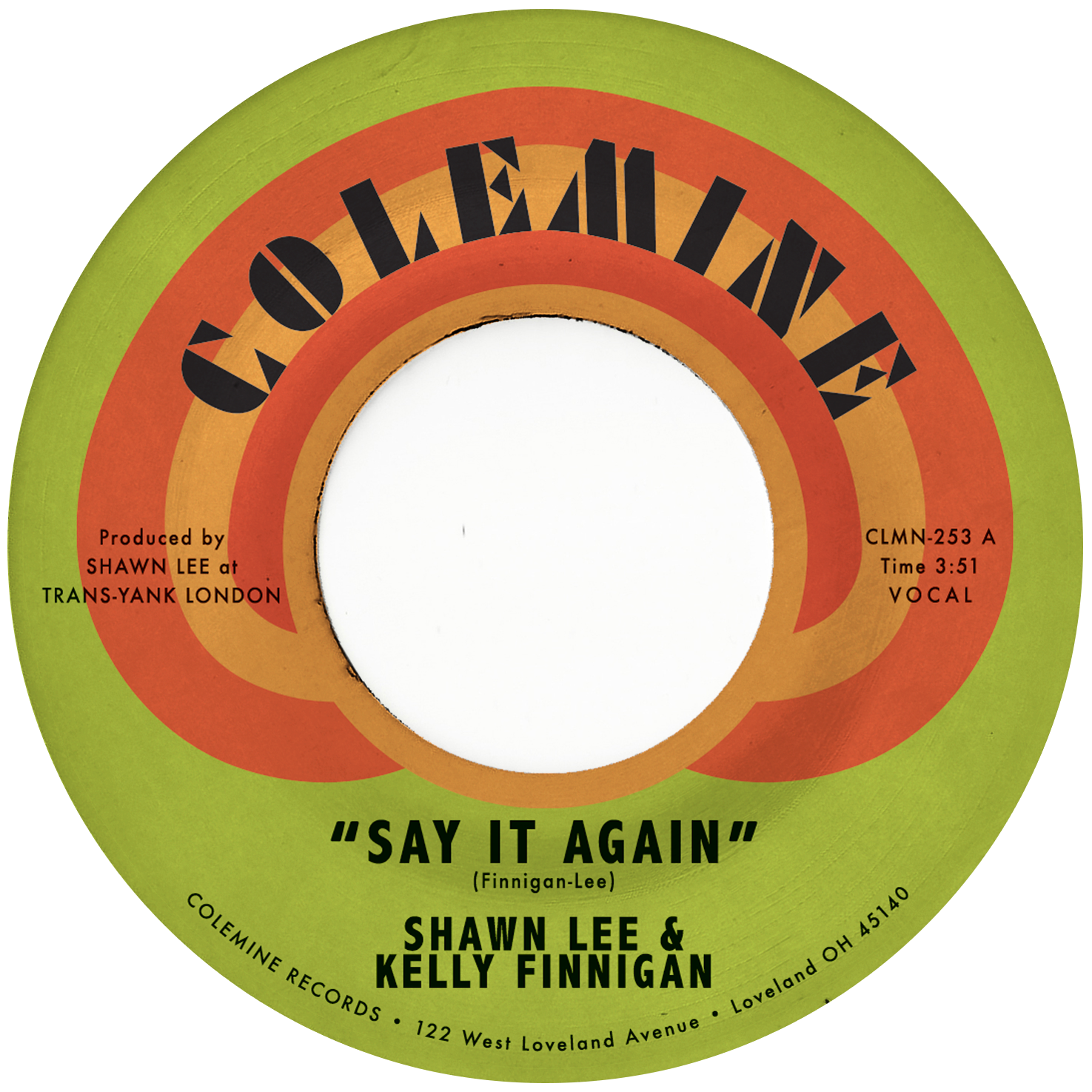 Shawn Lee & Kelly Finnigan Say It Again 45T Clear