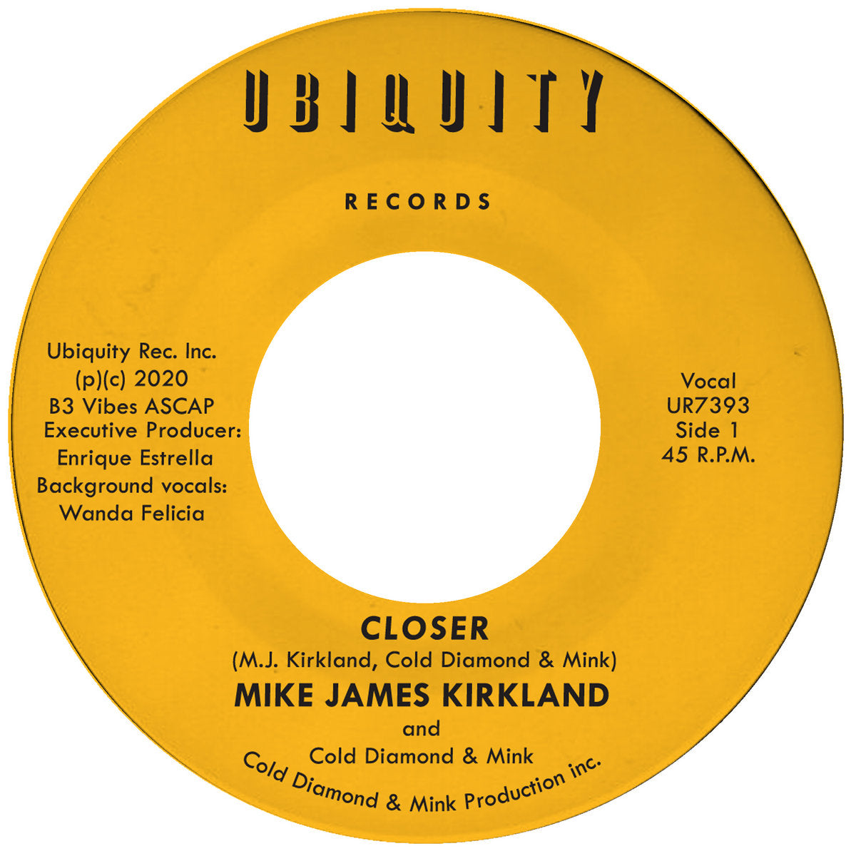 Mike James Kirkland – Closer 45 tours soul Ubiquity