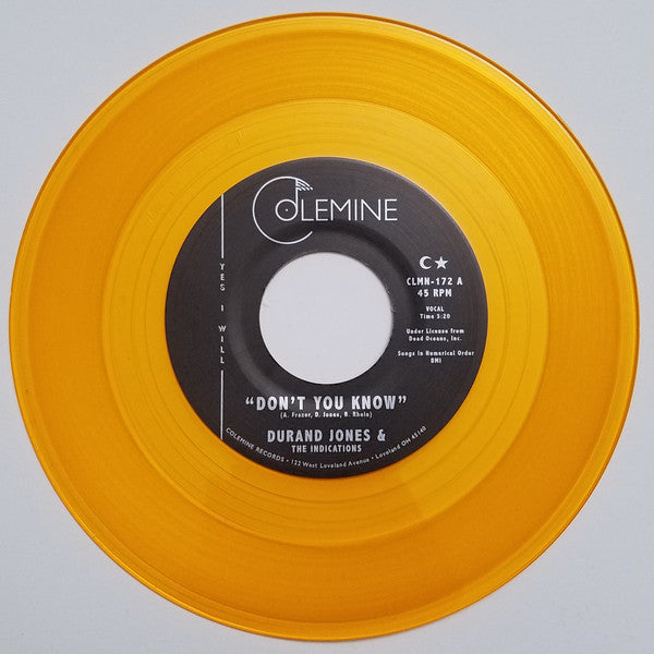 Durand Jones Don't You Know 45 tours vinyle bleu soul