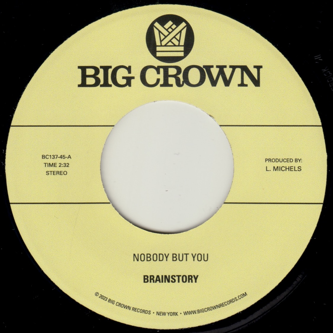 Big Crown Brainstory Nobody But You 45 tours vinyle