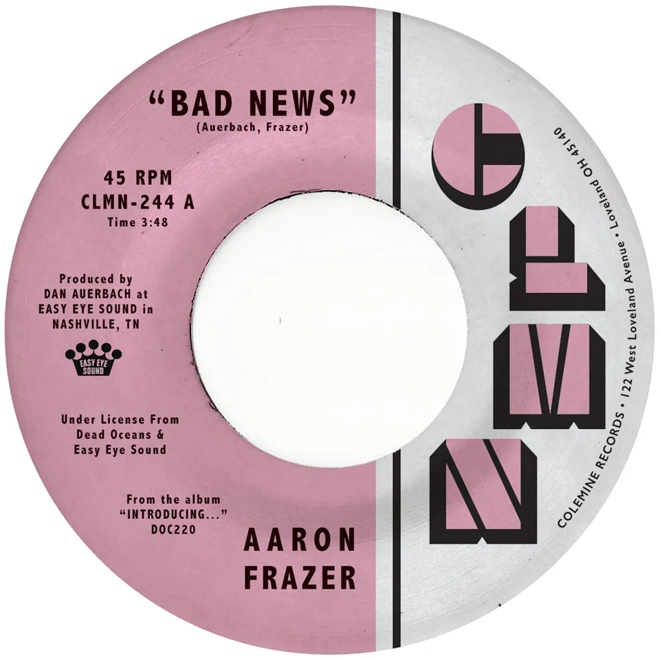 Aaron Frazer Bad News Done Lyin 45 tours vinyle gris sweet soul